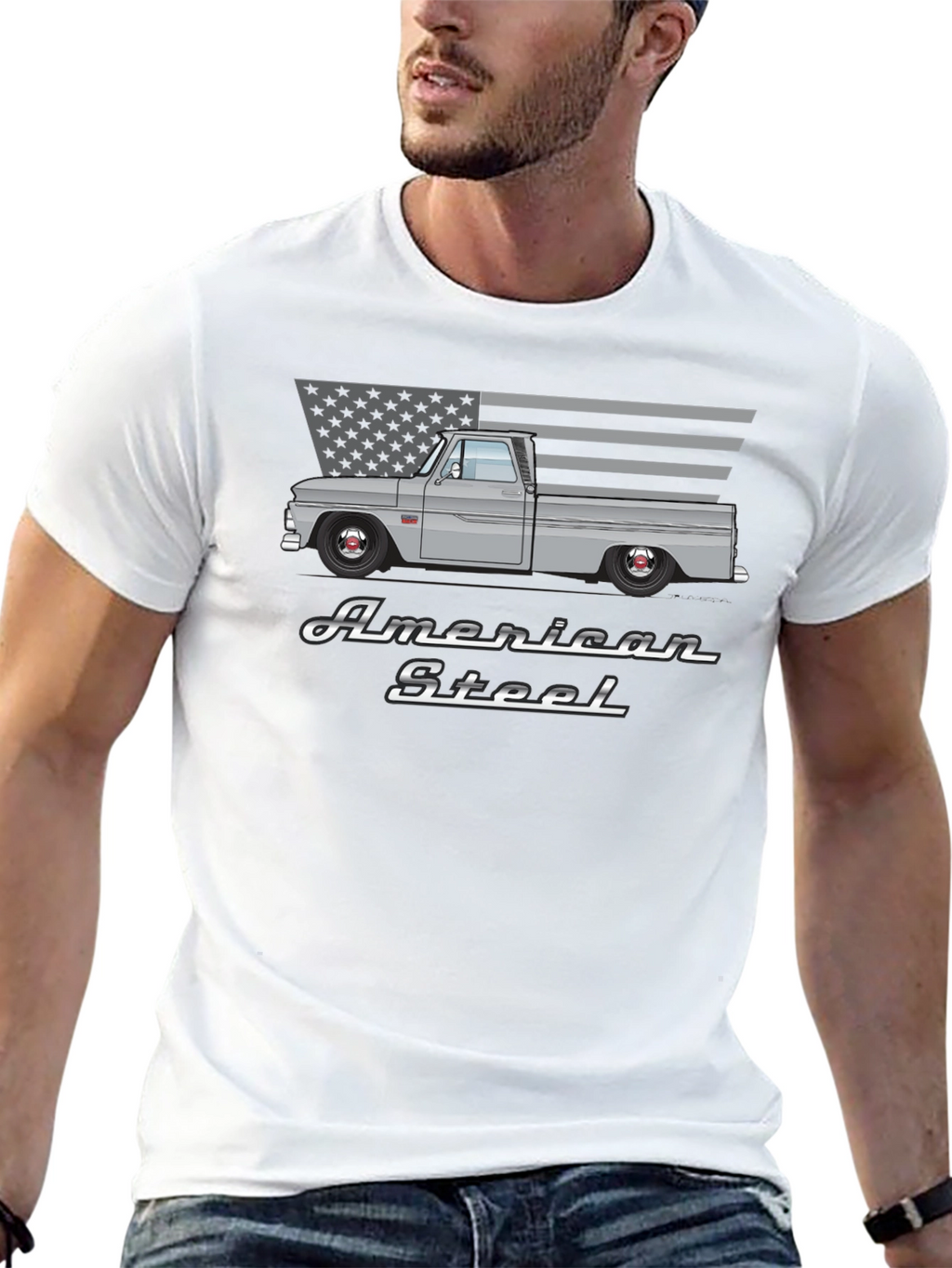 American Steel Truck T-Shirt - Black