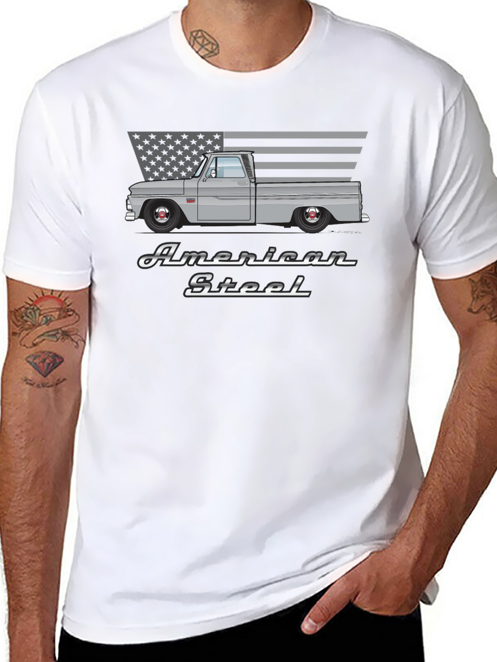 American Steel Truck T-Shirt - Black