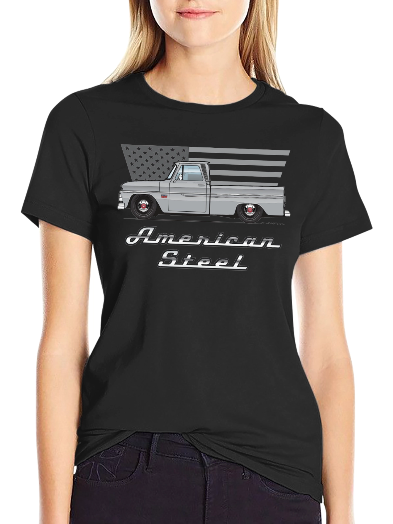American Steel Truck T-Shirt - Black