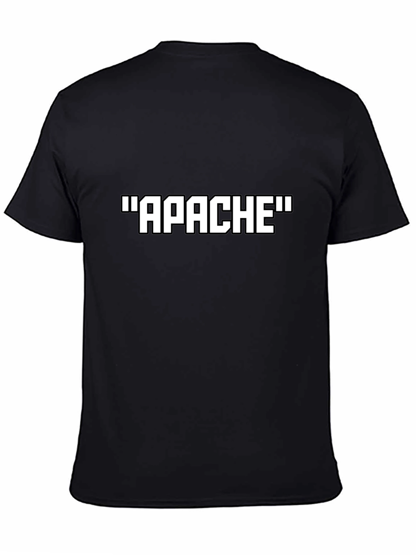 Apache Text Graphic Black T-Shirt
