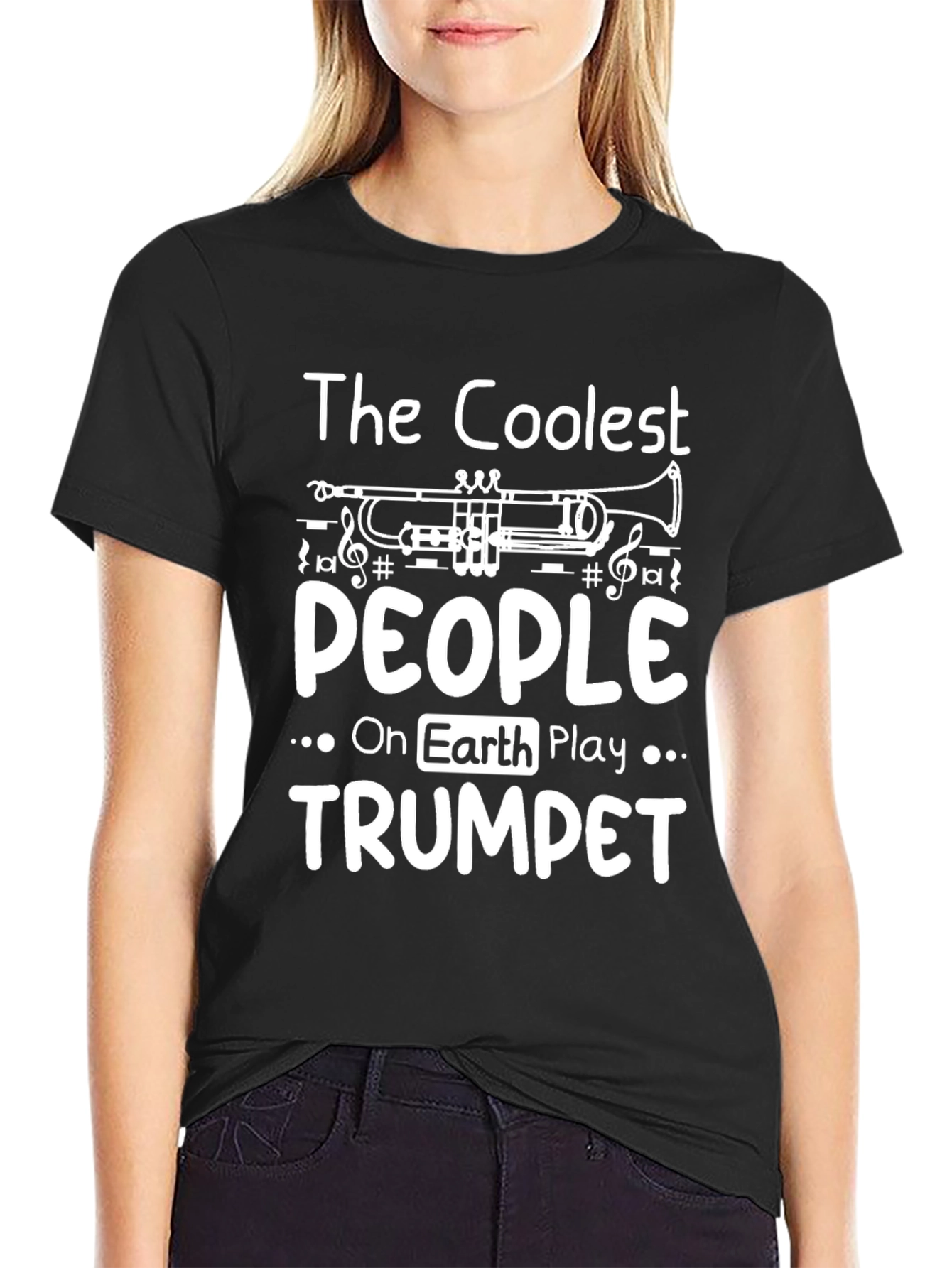 Coolest People Trumpet Player Black Graphic Tee