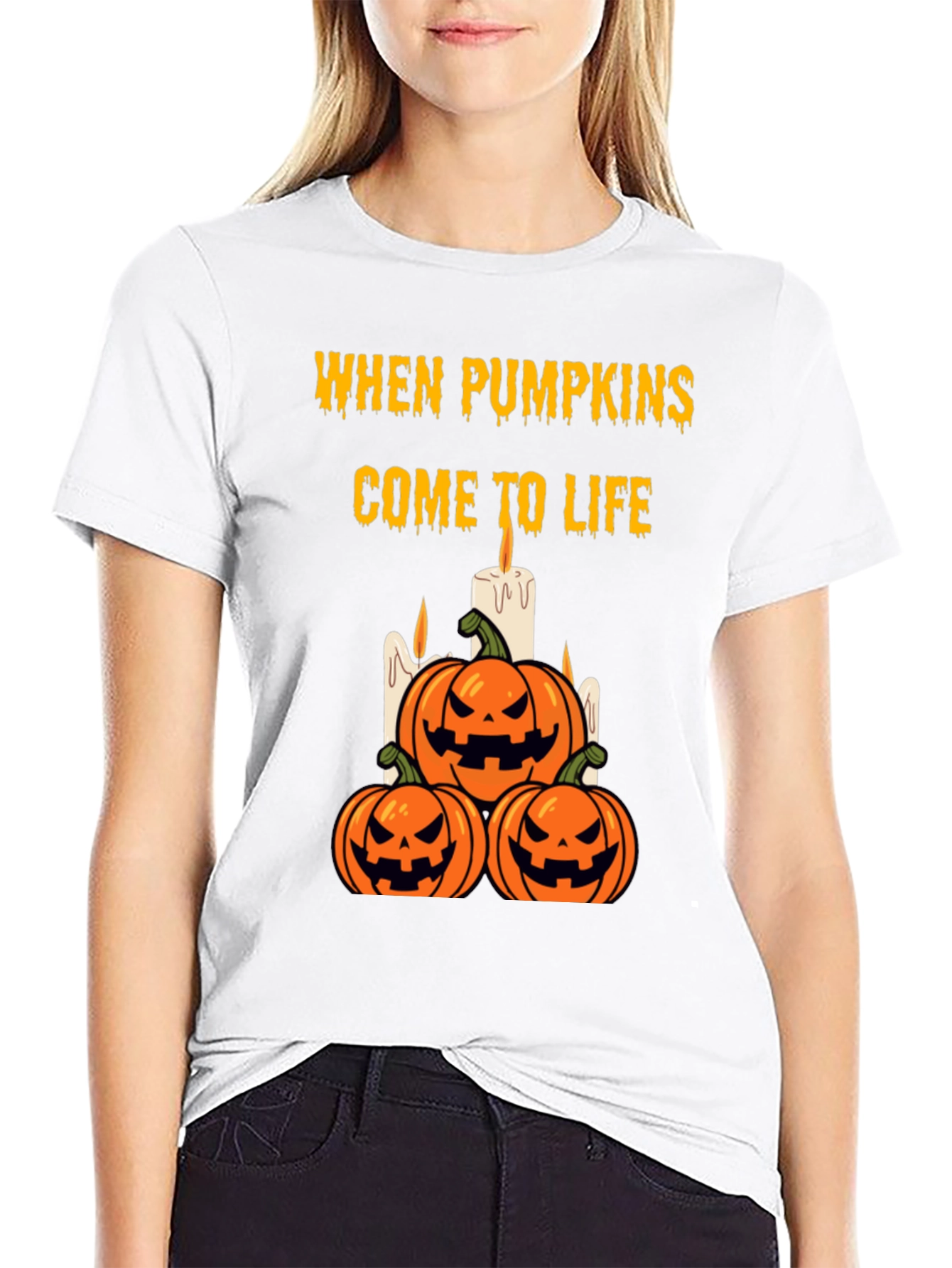Halloween Pumpkin T-Shirt - When Pumpkins Come to Life