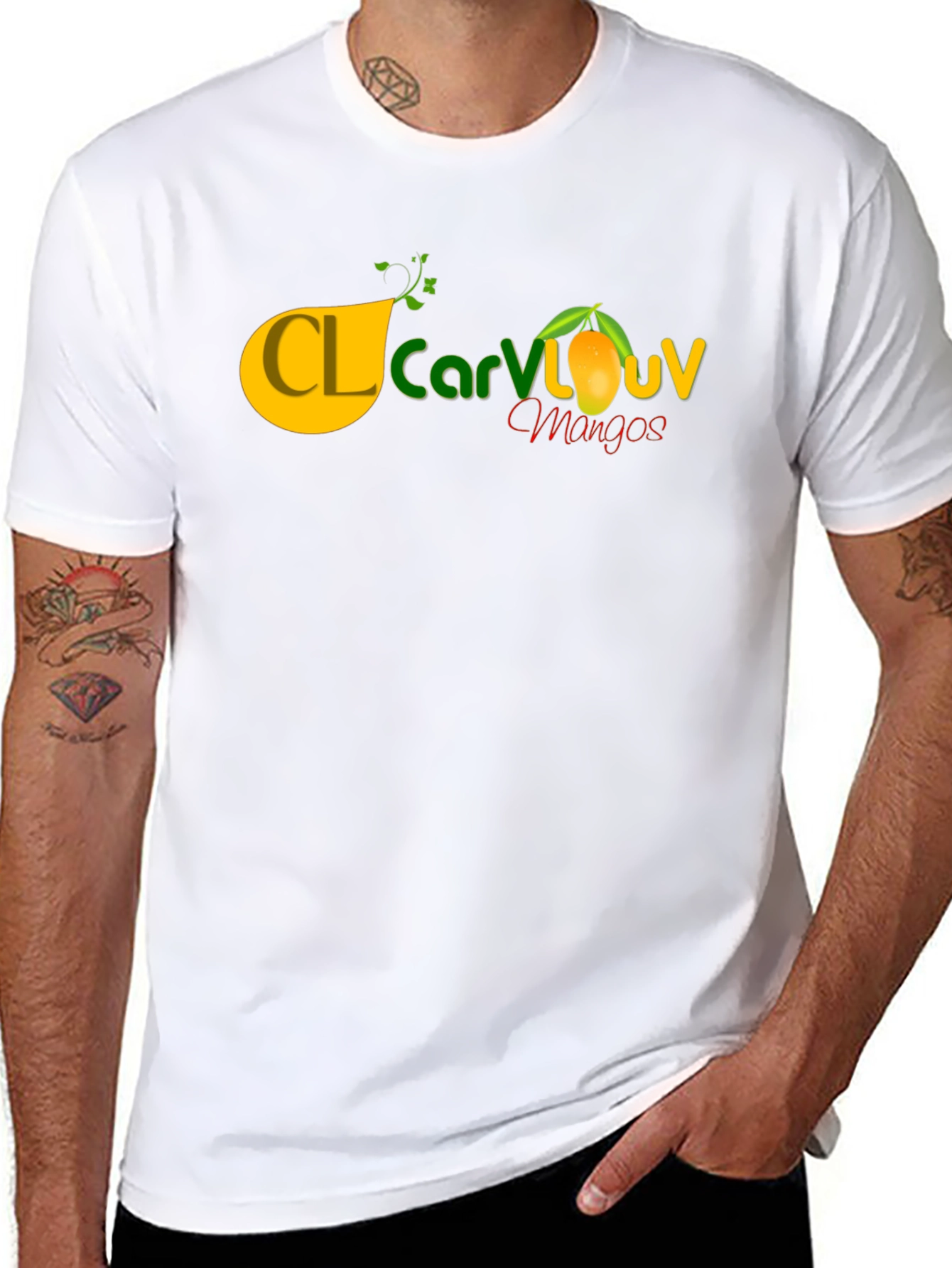 Mango Logo Tee - Casual Black T-Shirt