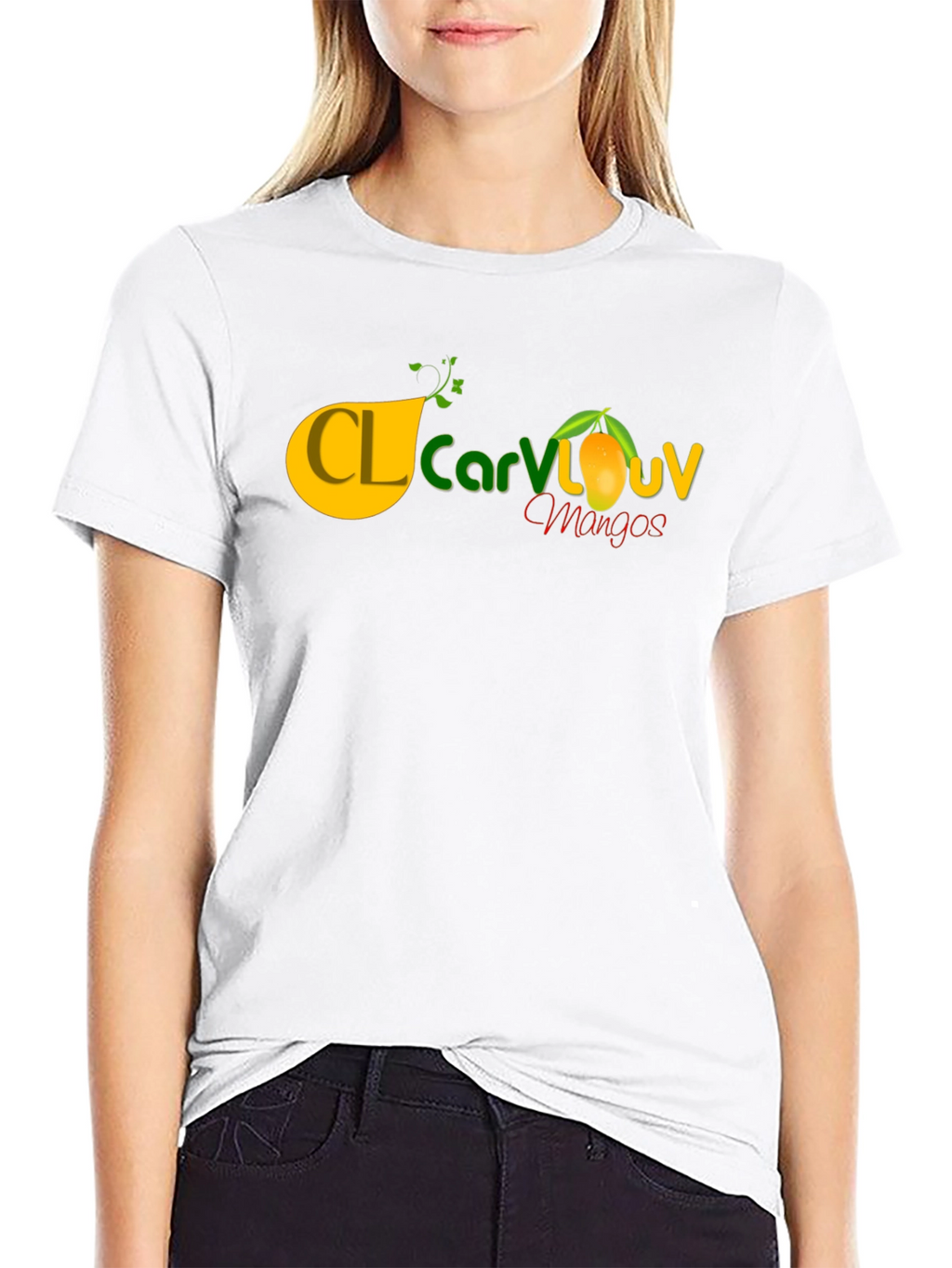 Mango Logo Tee - Casual Black T-Shirt