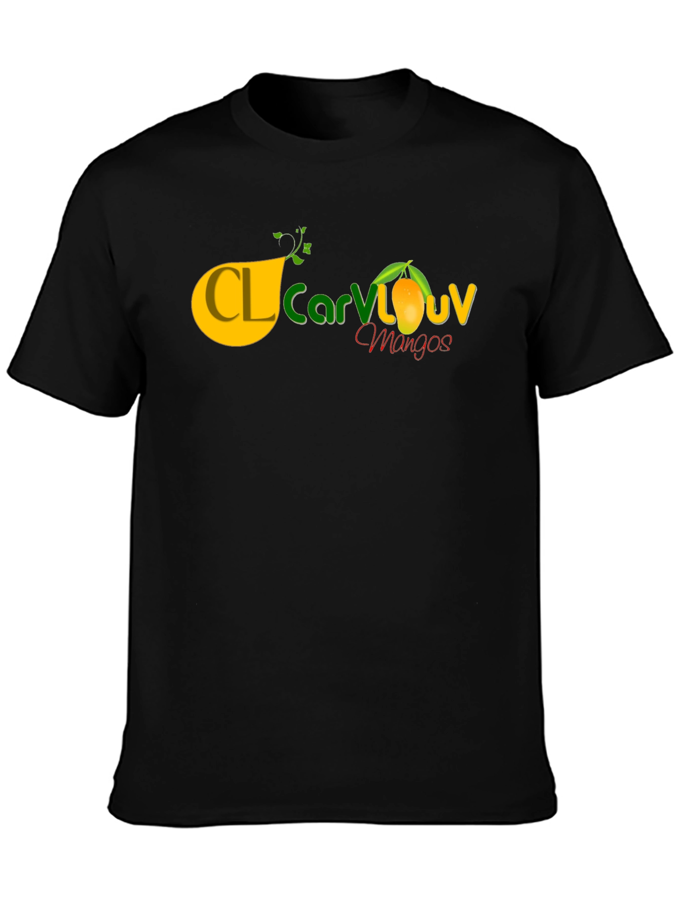 Mango Logo Tee - Casual Black T-Shirt