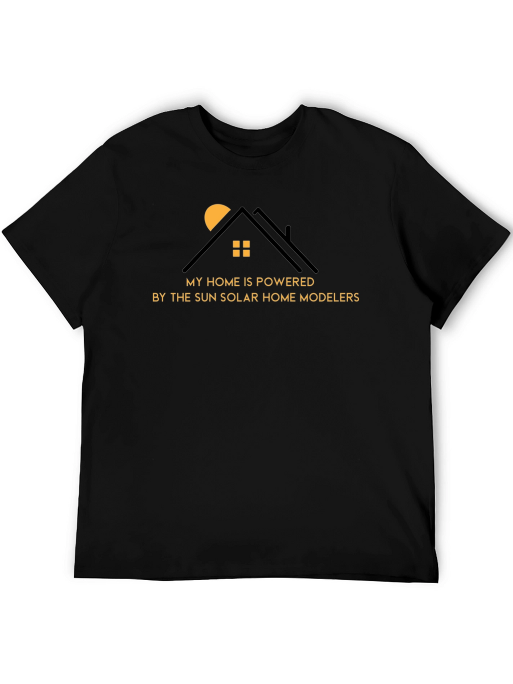 Solar Powered Home Graphic T-Shirt - Eco-Friendly Design