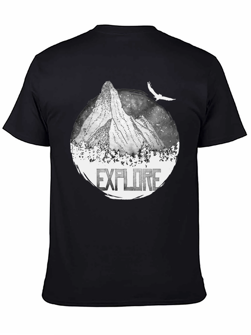 Explore Mountain Graphic Black T-Shirt