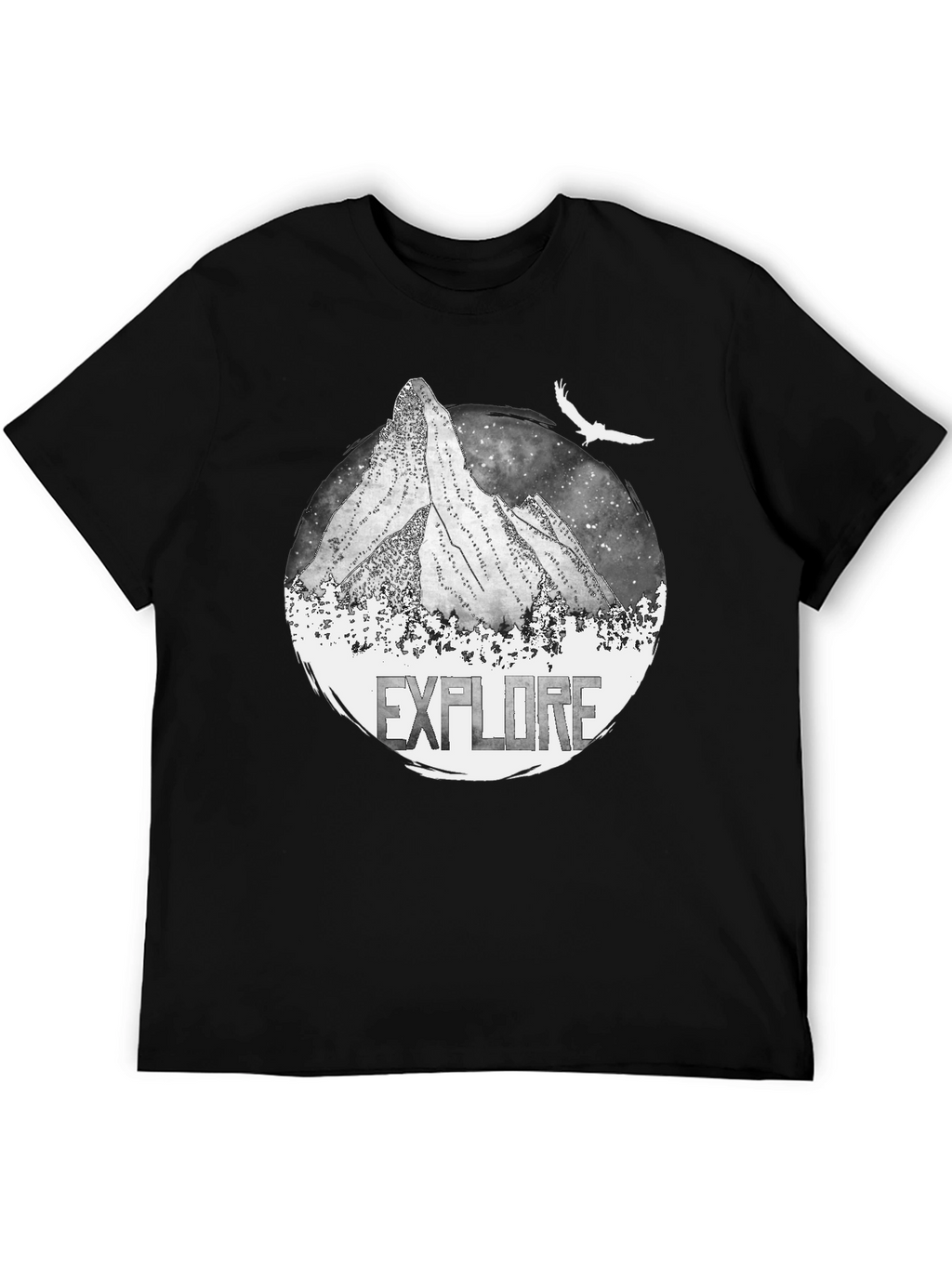 Explore Mountain Graphic Black T-Shirt