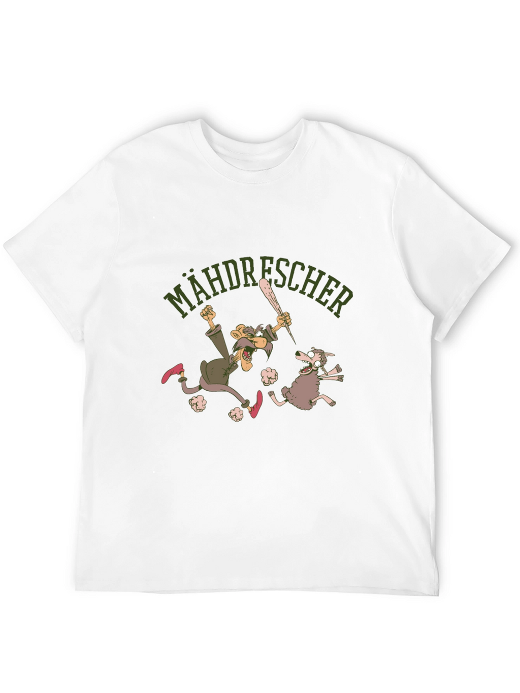 Mähdrescher Cartoon Graphic Tee - Black
