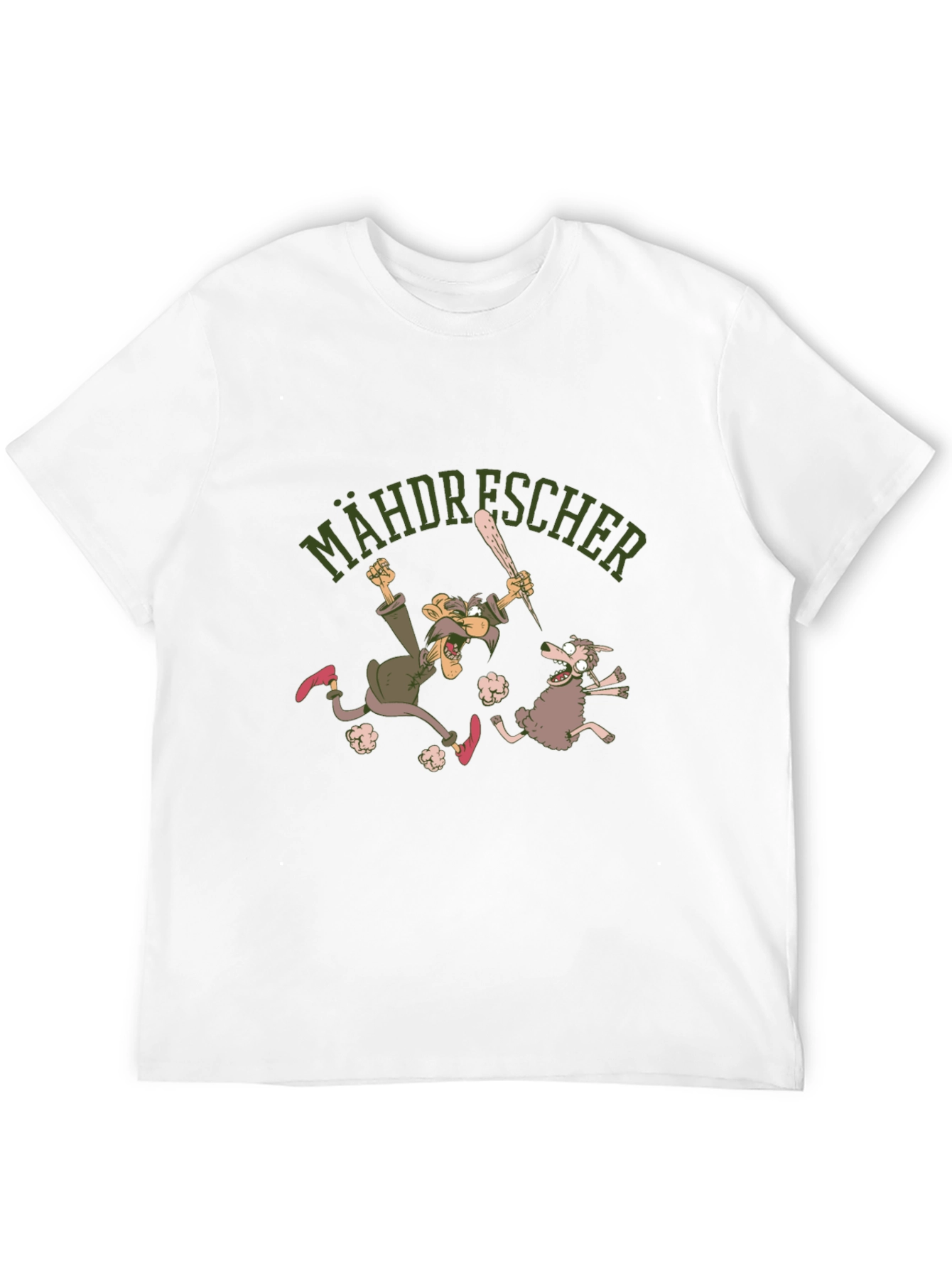 Mähdrescher Cartoon Graphic Tee - Black