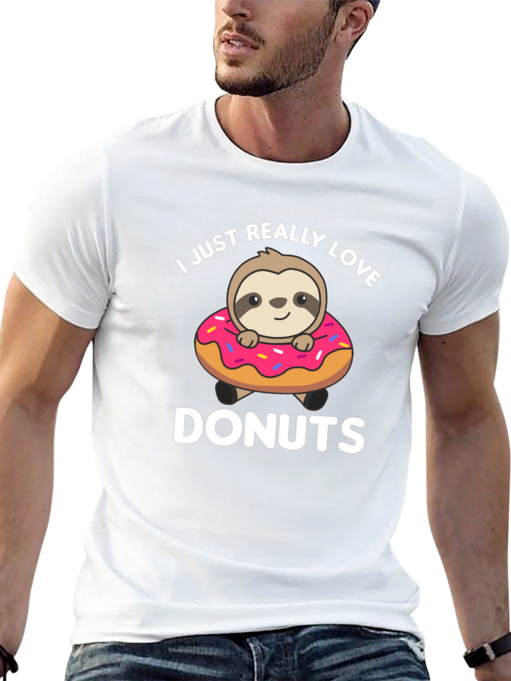 Sloth Donut Lover T-Shirt - Cute Graphic Tee