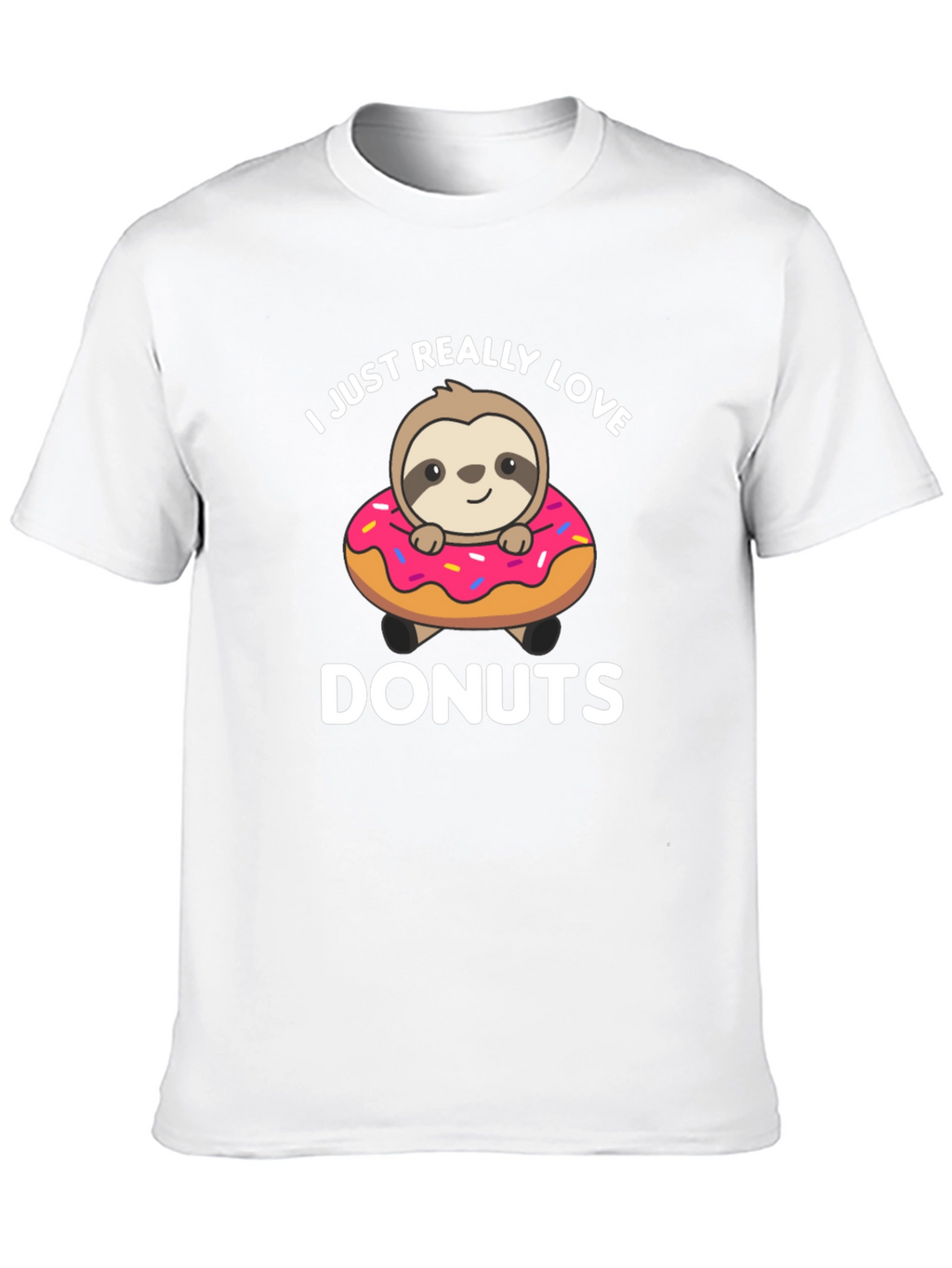 Sloth Donut Lover T-Shirt - Cute Graphic Tee