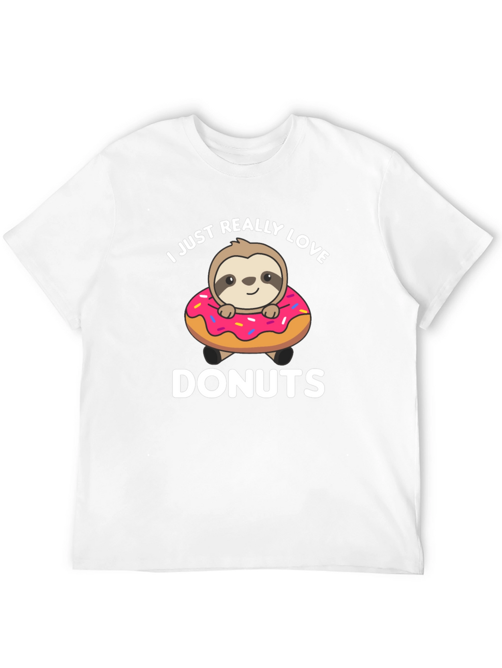 Sloth Donut Lover T-Shirt - Cute Graphic Tee