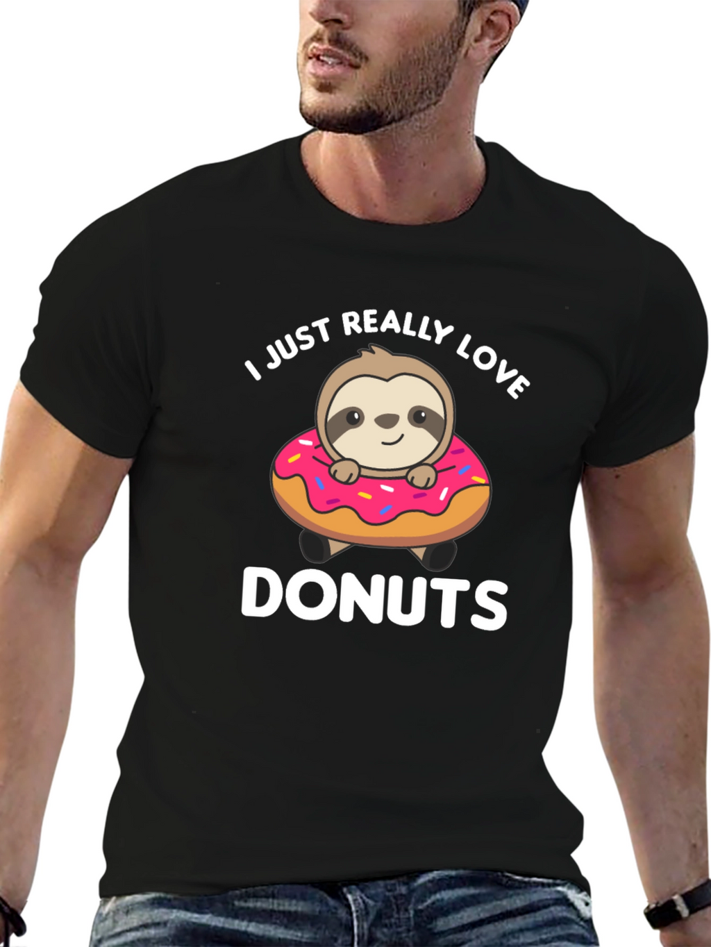 Sloth Donut Lover T-Shirt - Cute Graphic Tee