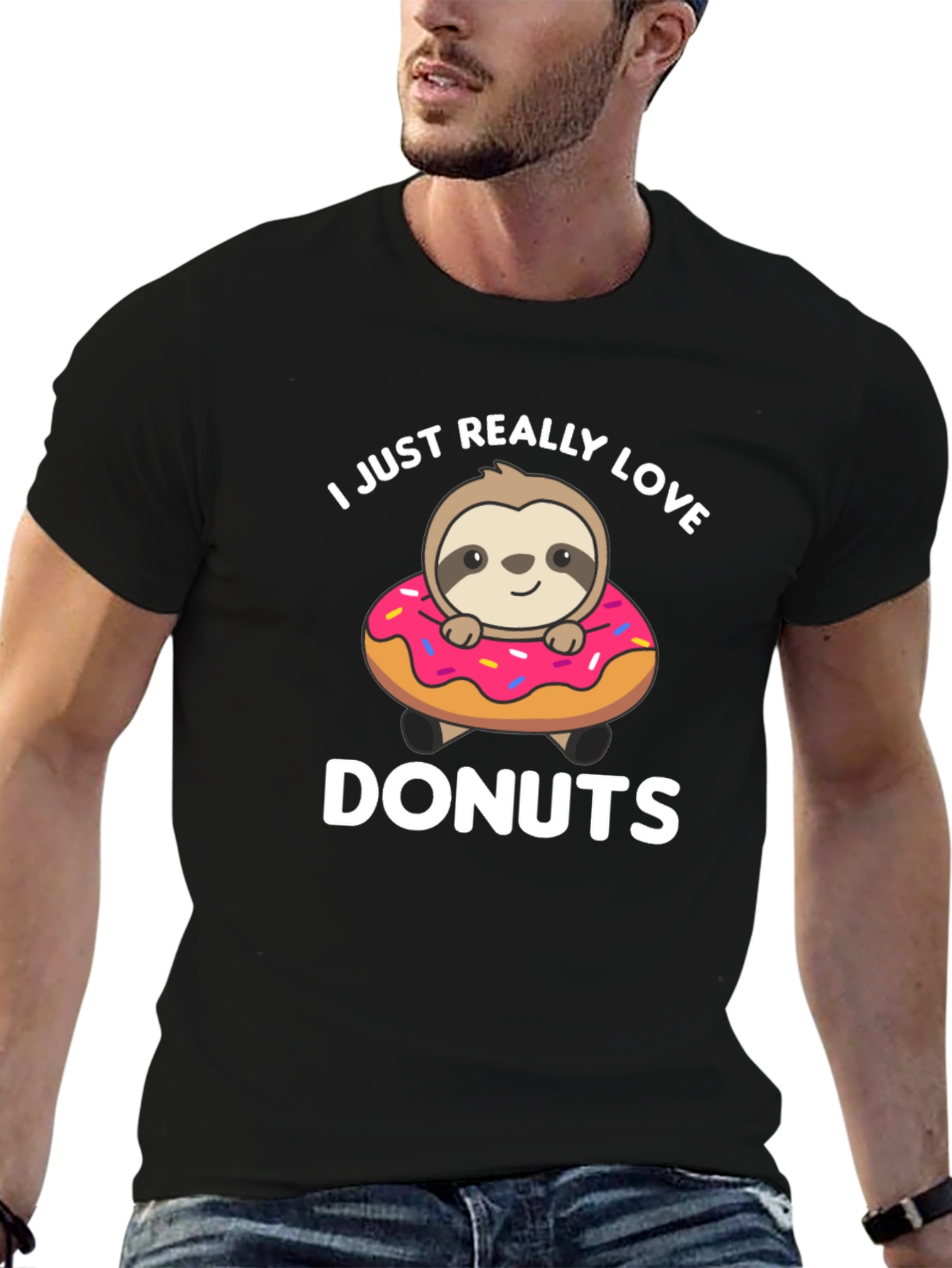 Sloth Donut Lover T-Shirt - Cute Graphic Tee