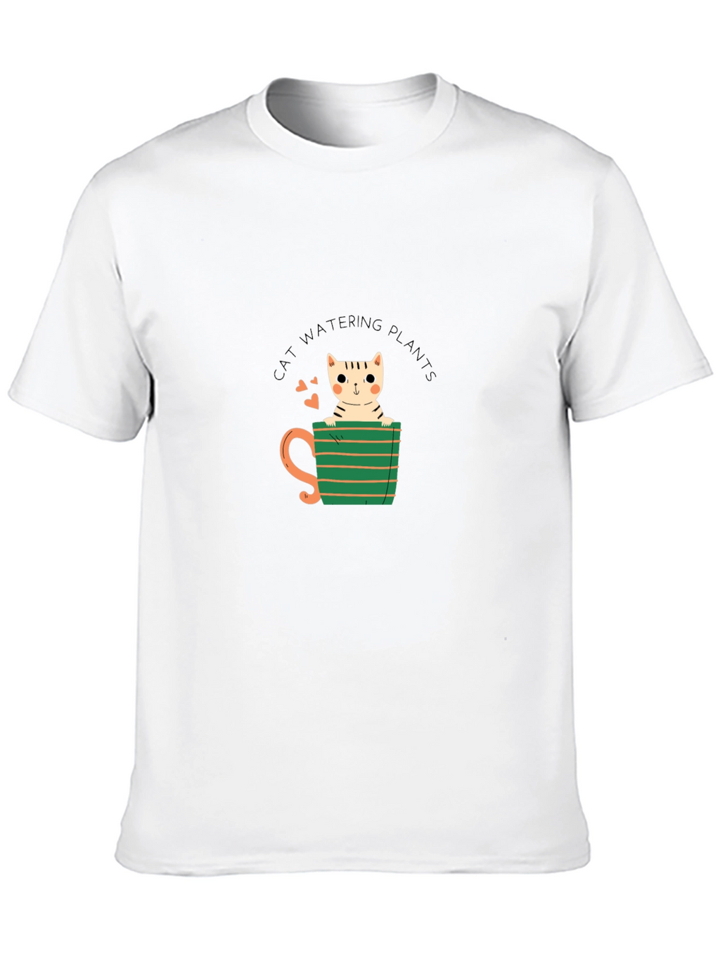 Cat Watering Plants Graphic Tee