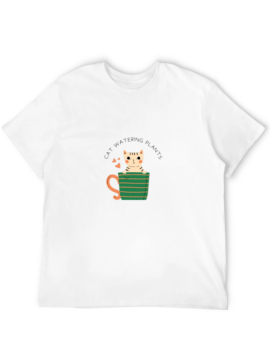 Cat Watering Plants Graphic Tee
