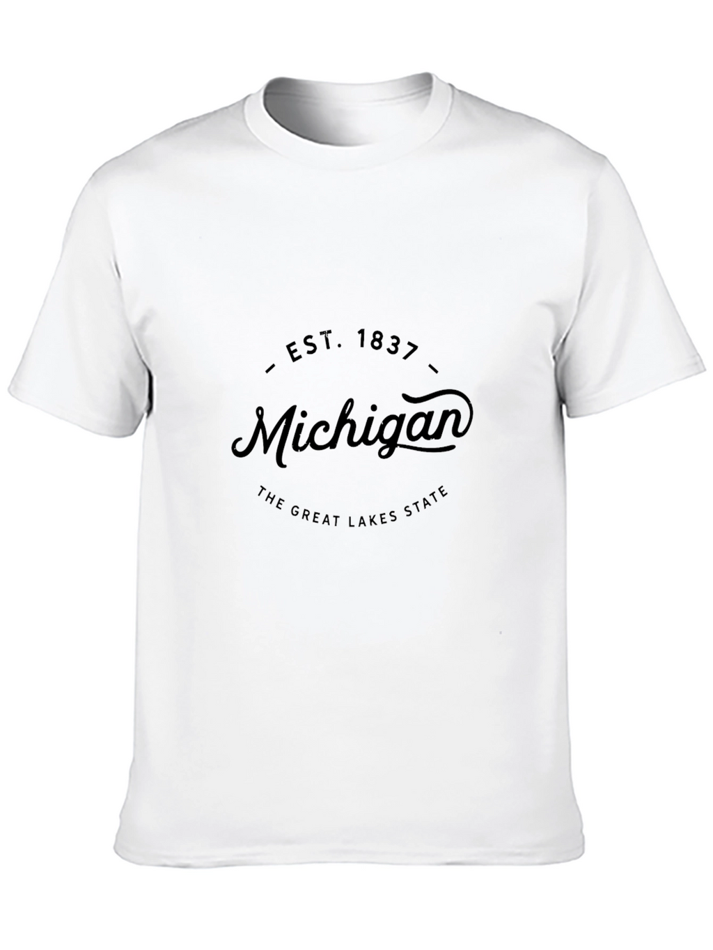Michigan Est. 1837 Great Lakes State Black T-Shirt