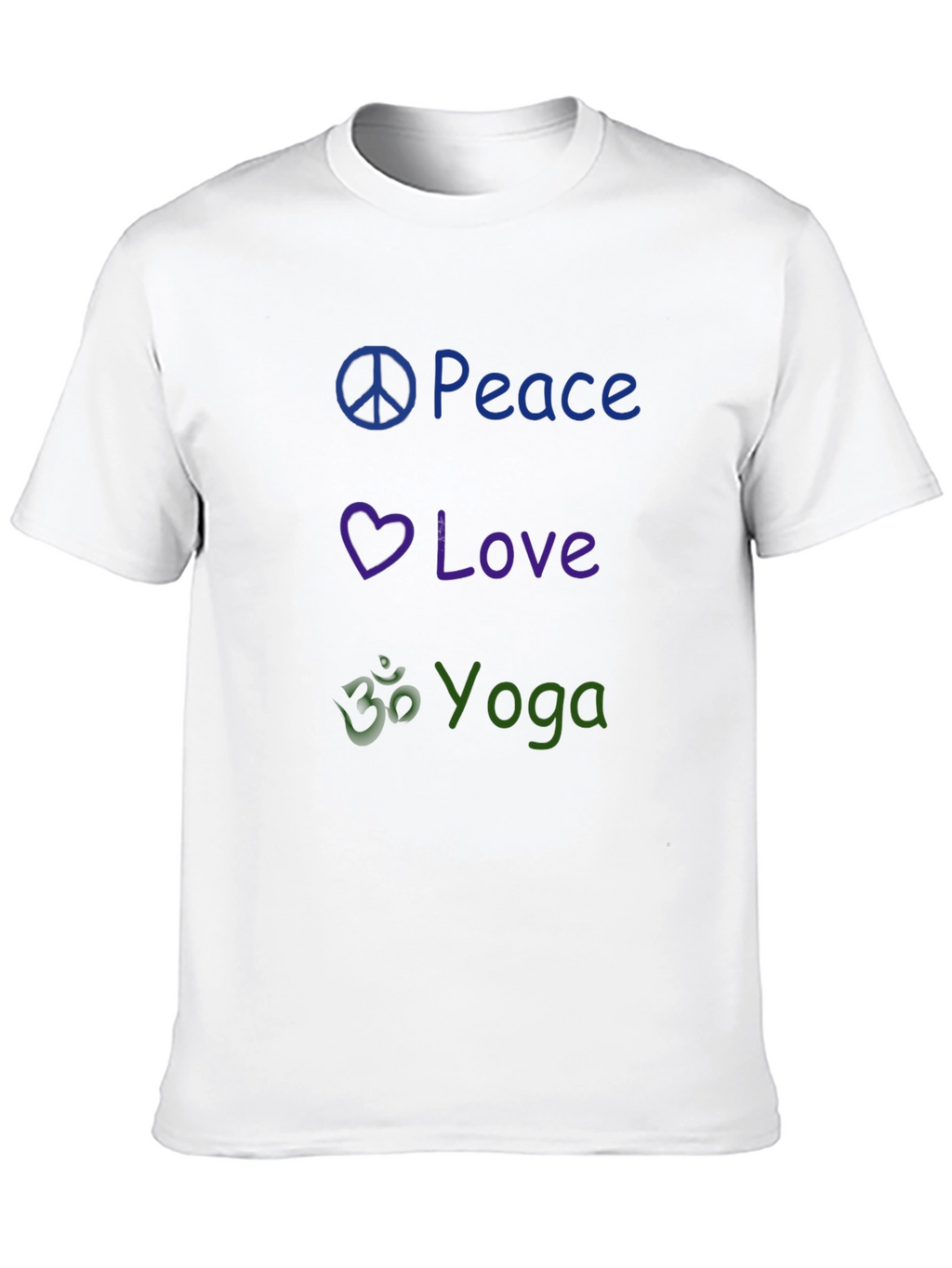 Peace Love Yoga Graphic T-Shirt - Casual Style