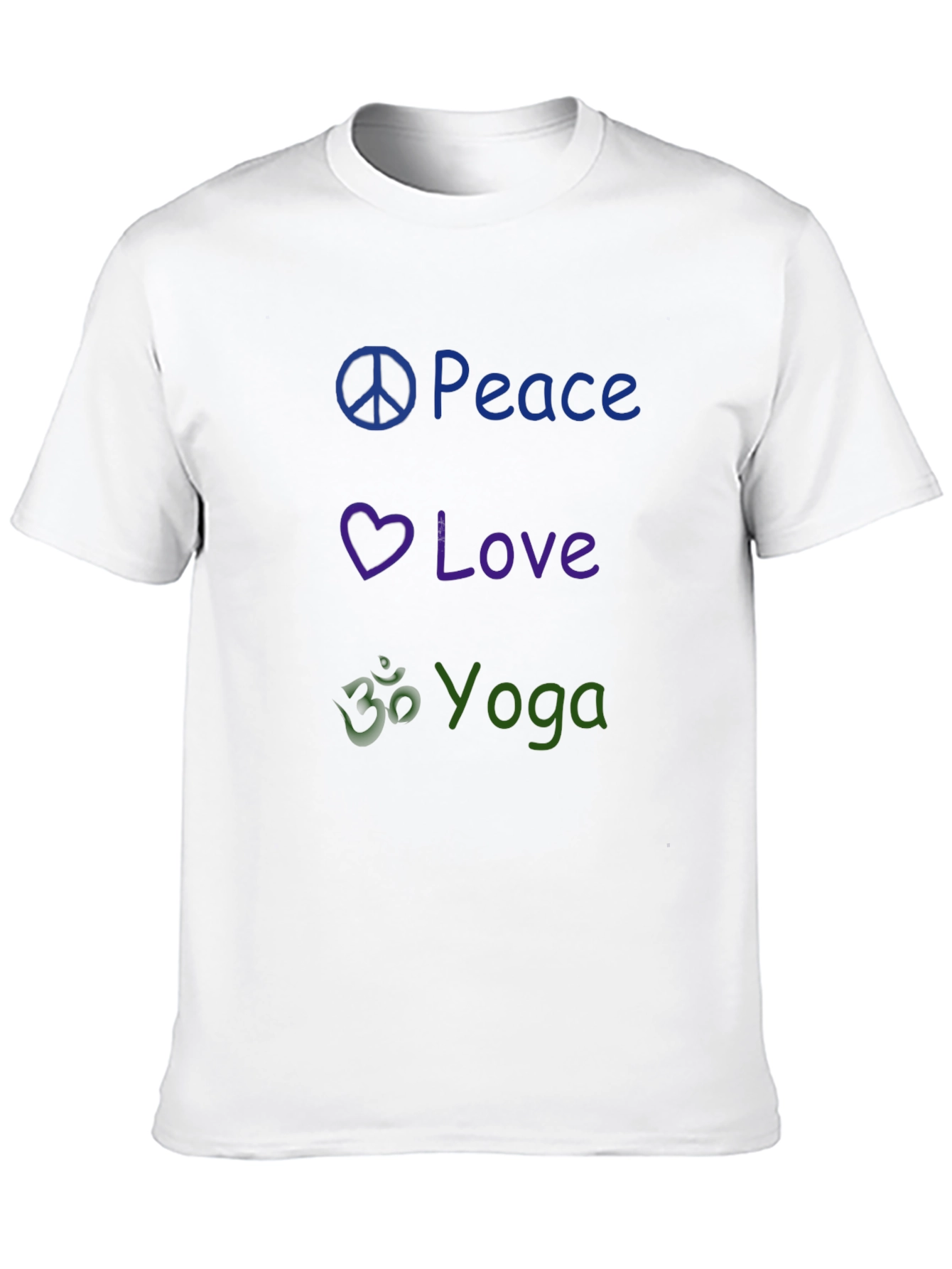 Peace Love Yoga Graphic T-Shirt - Casual Style