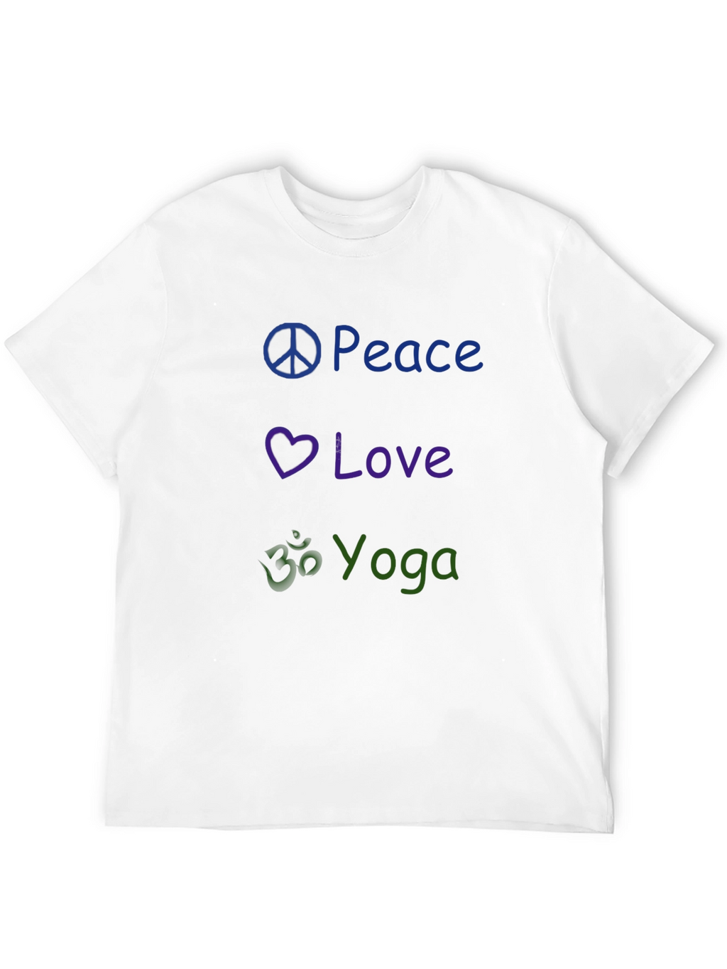 Peace Love Yoga Graphic T-Shirt - Casual Style
