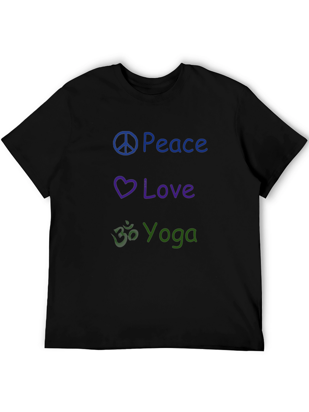Peace Love Yoga Graphic T-Shirt - Casual Style