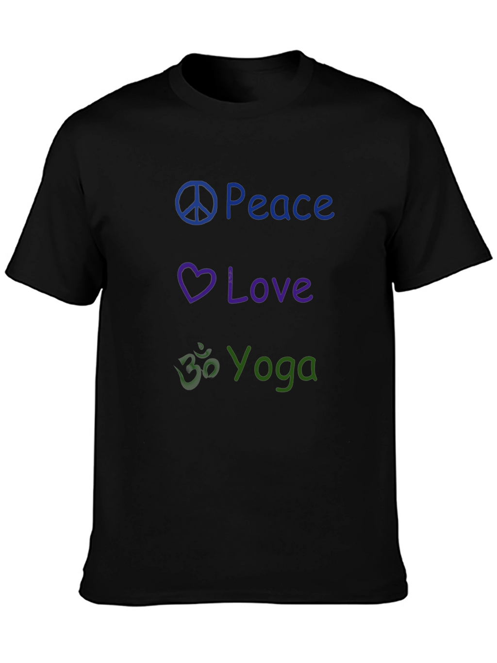 Peace Love Yoga Graphic T-Shirt - Casual Style