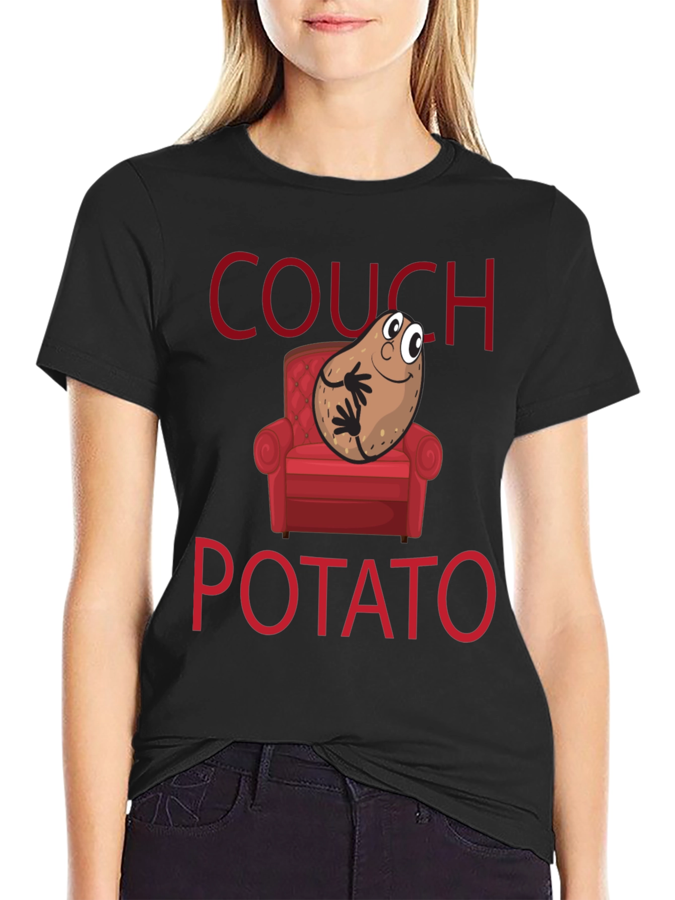 Couch Potato Graphic T-Shirt - Funny Novelty Tee
