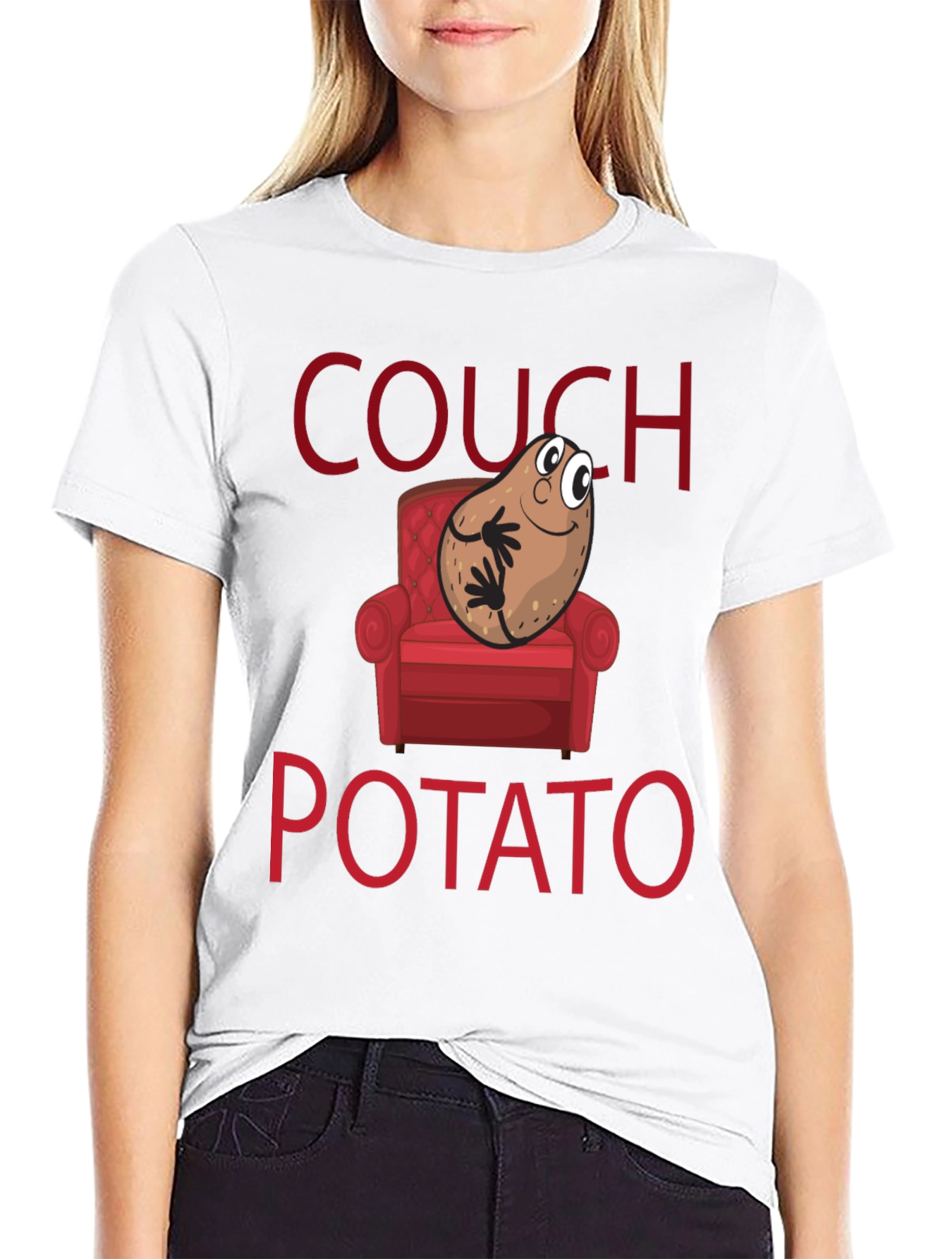 Couch Potato Graphic T-Shirt - Funny Novelty Tee
