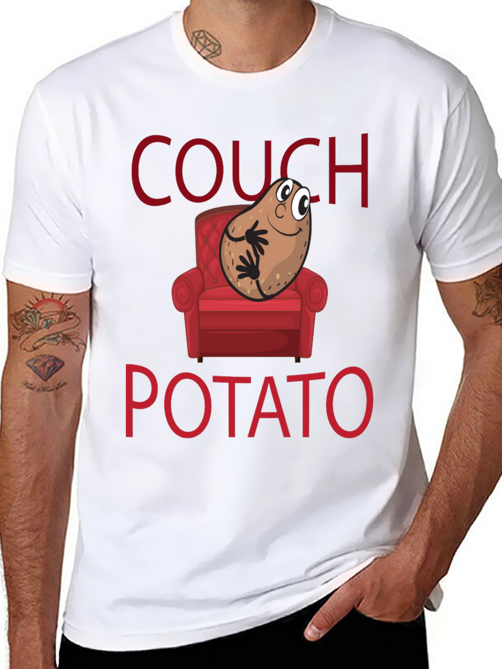 Couch Potato Graphic T-Shirt - Funny Novelty Tee