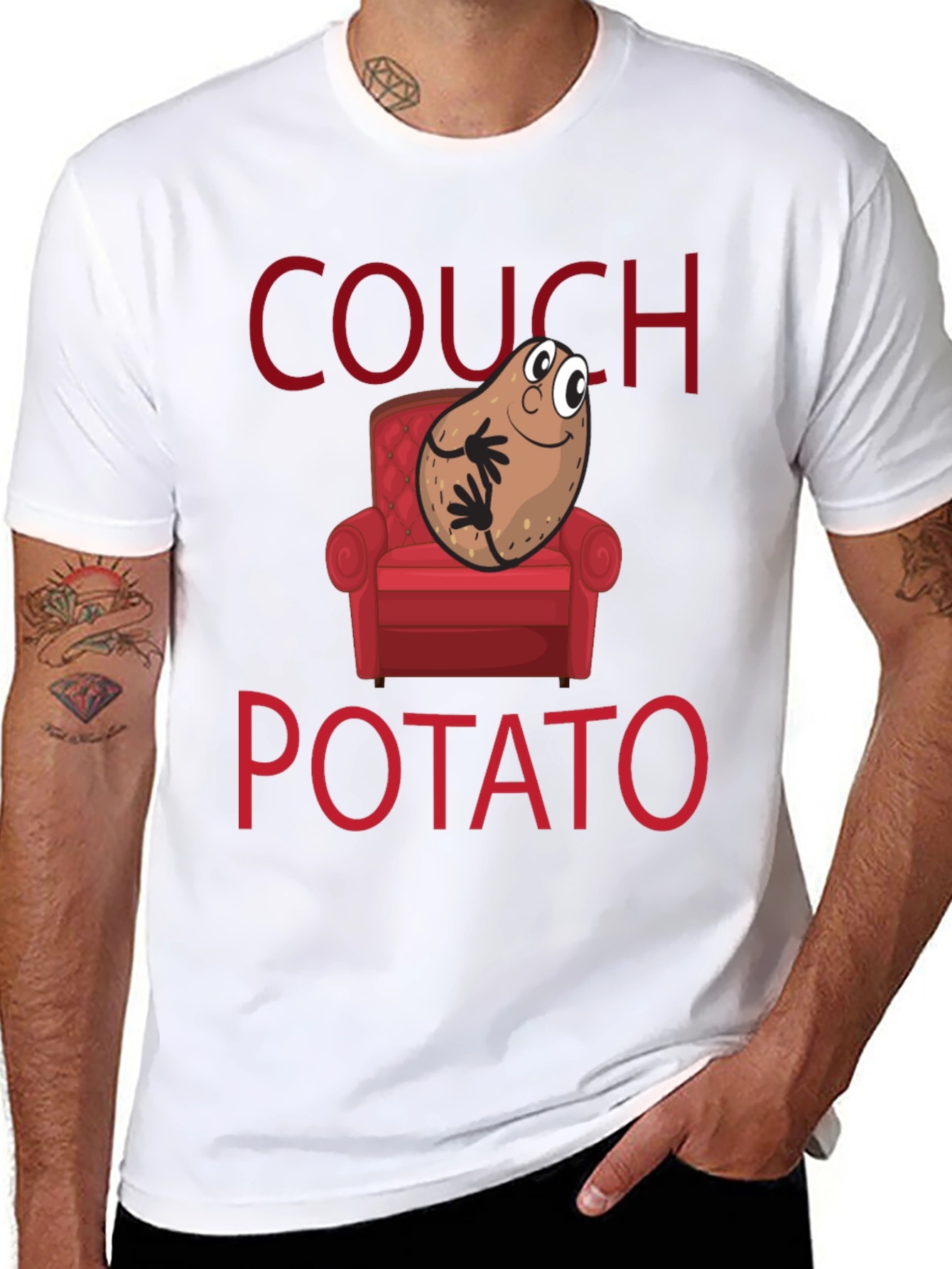 Couch Potato Graphic T-Shirt - Funny Novelty Tee