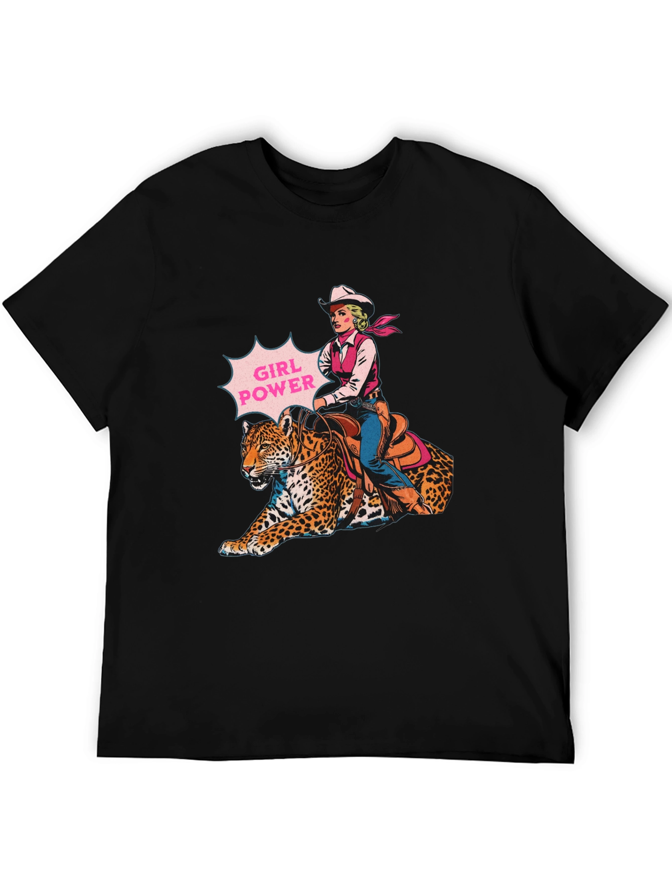 Girl Power Leopard Graphic T-Shirt