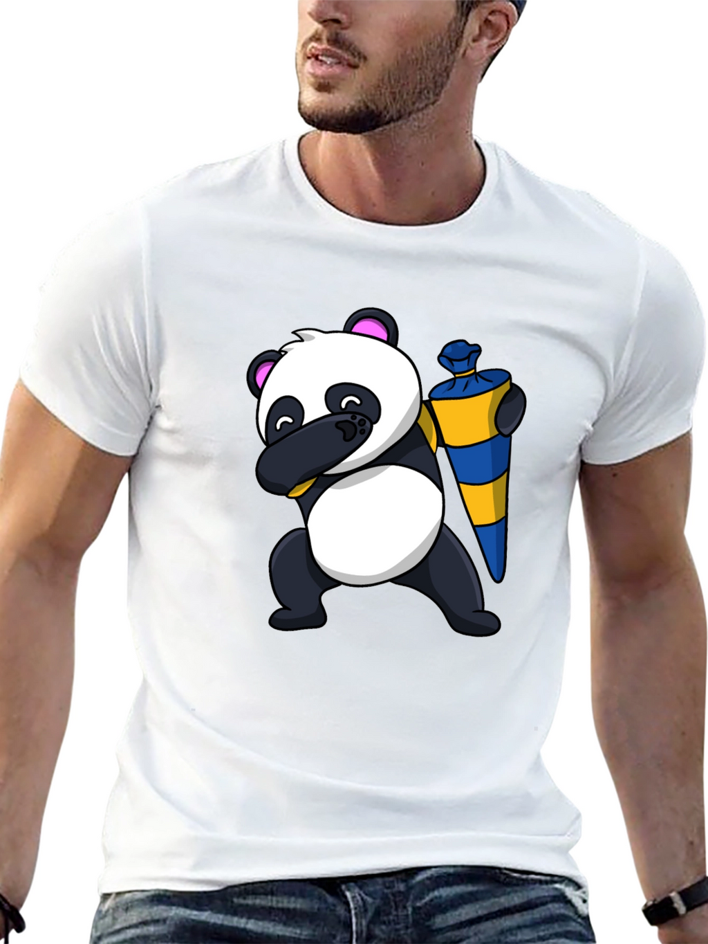 Panda Dab School Cone T-Shirt