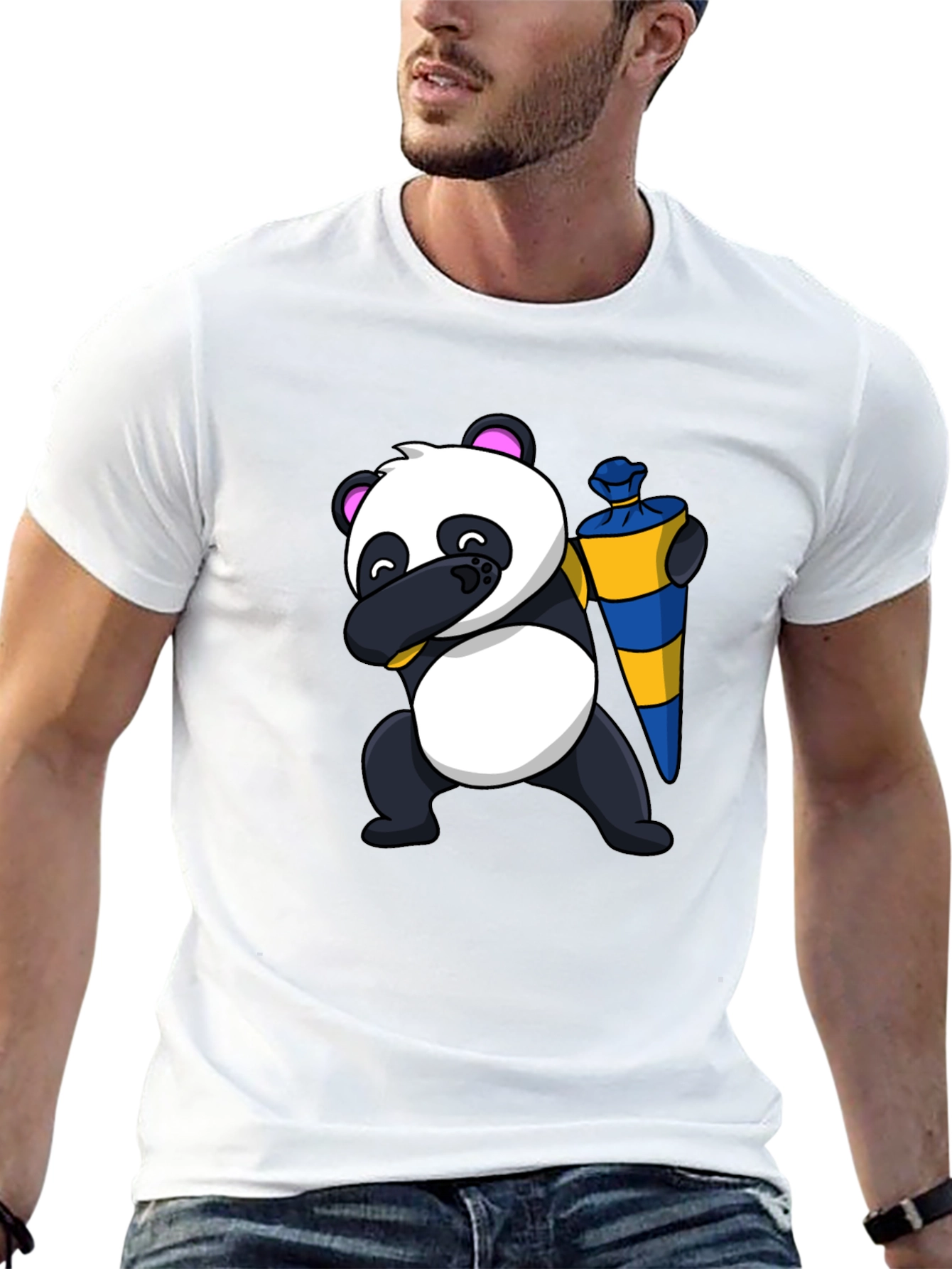 Panda Dab School Cone T-Shirt