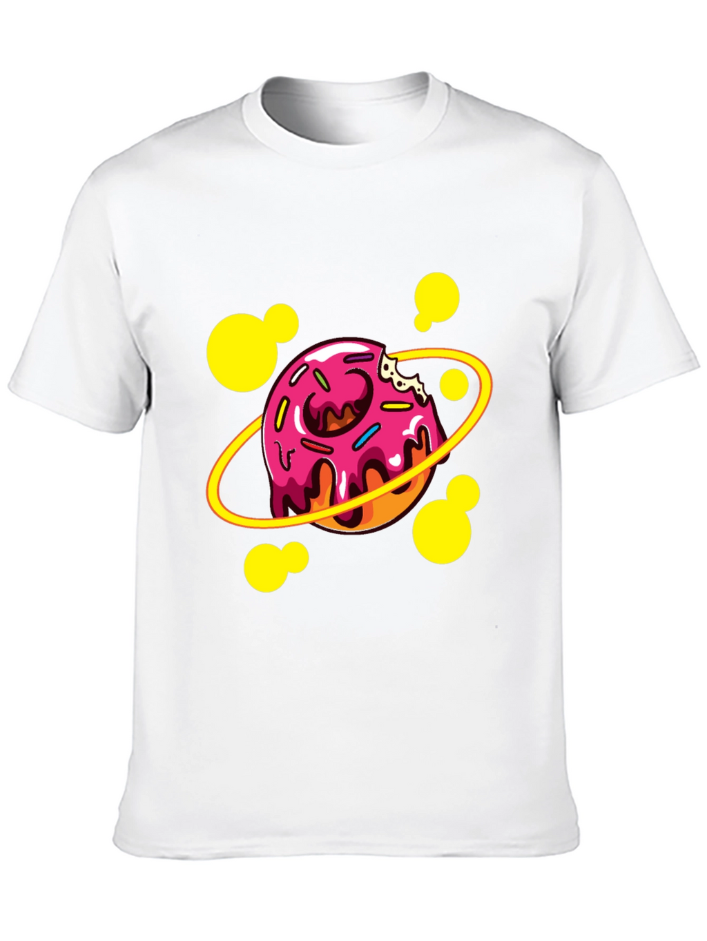 Donut Planet Graphic T-Shirt - Black