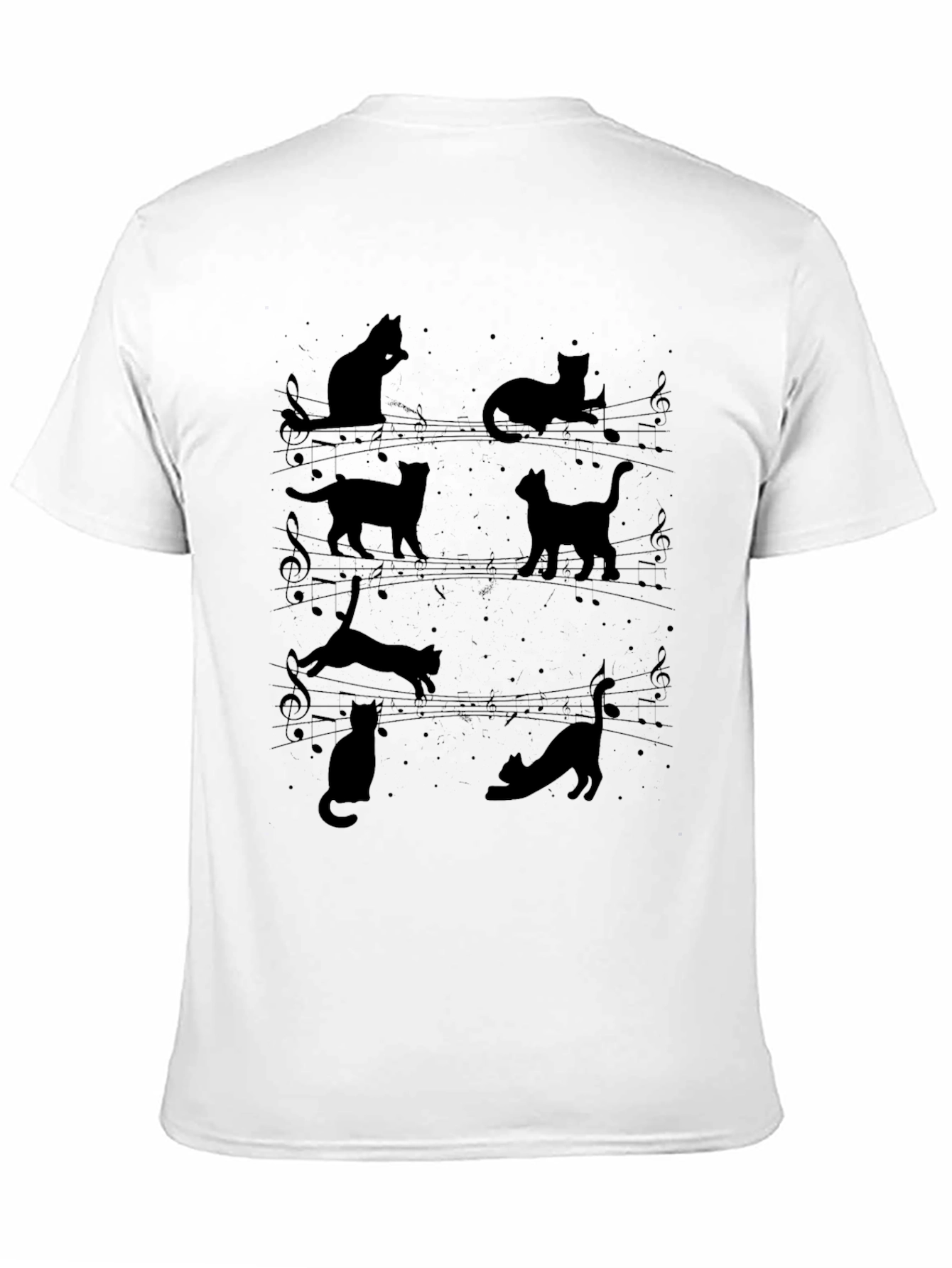 Musical Cats Black T-Shirt