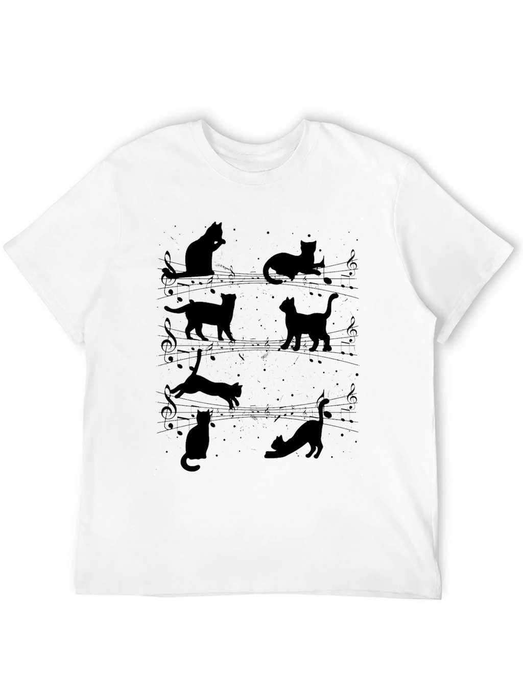 Musical Cats Black T-Shirt