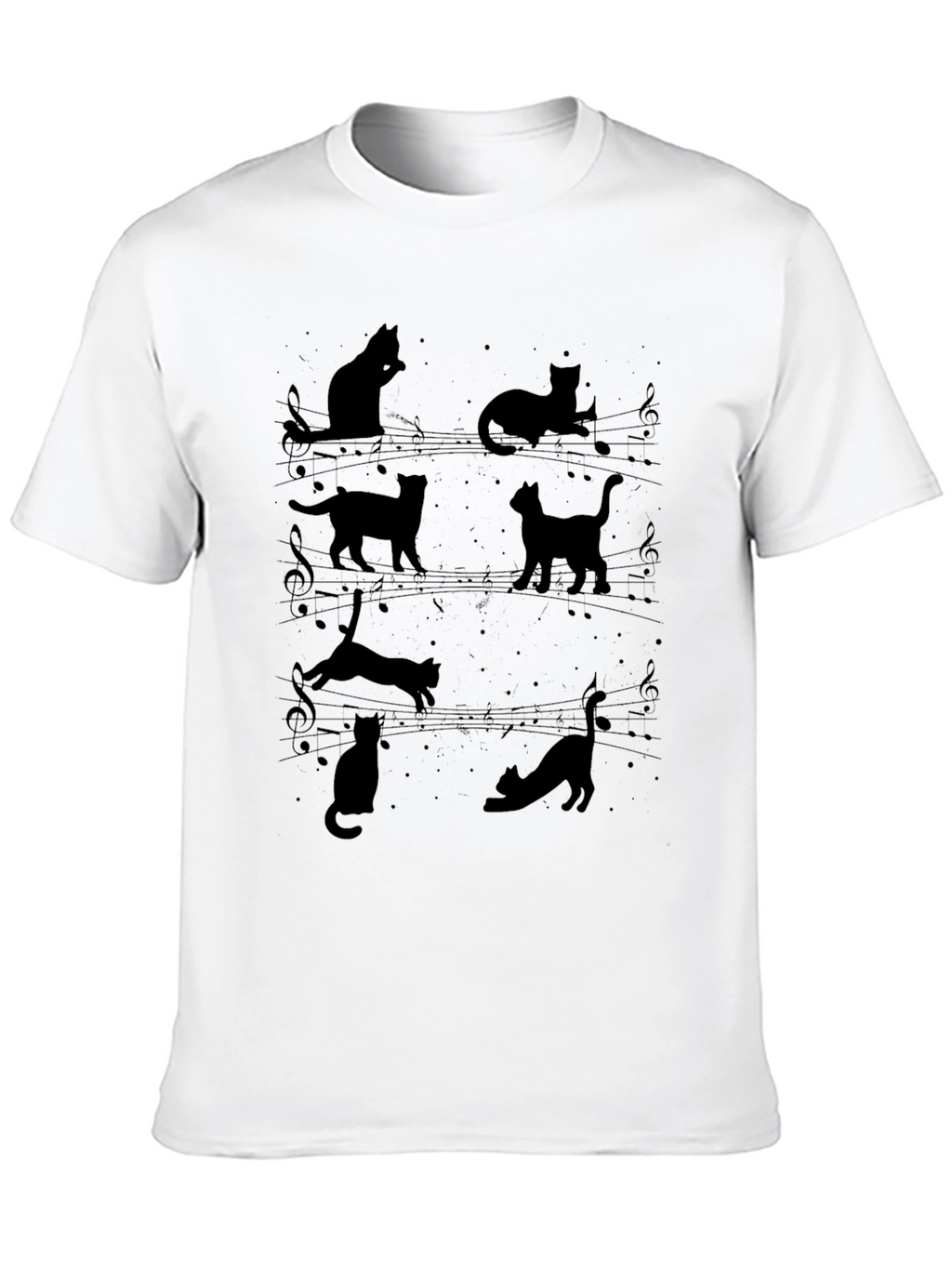 Musical Cats Black T-Shirt