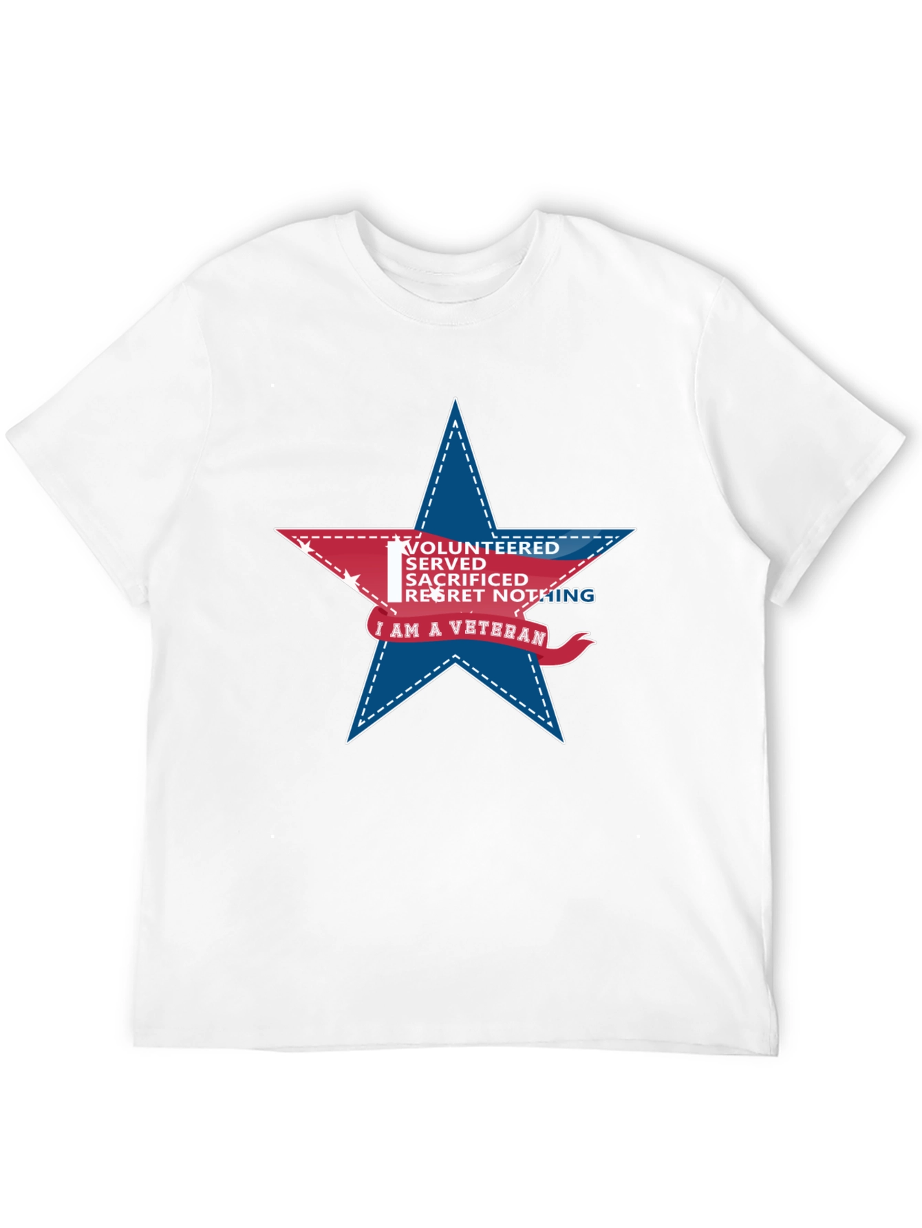 Veteran Star Graphic T-Shirt - Black