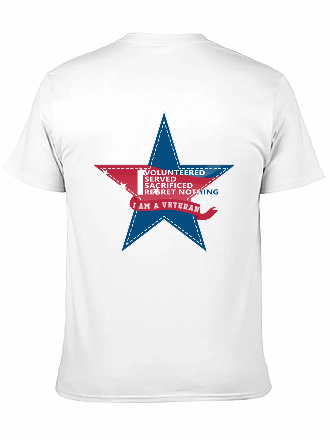 Veteran Star Graphic T-Shirt - Black