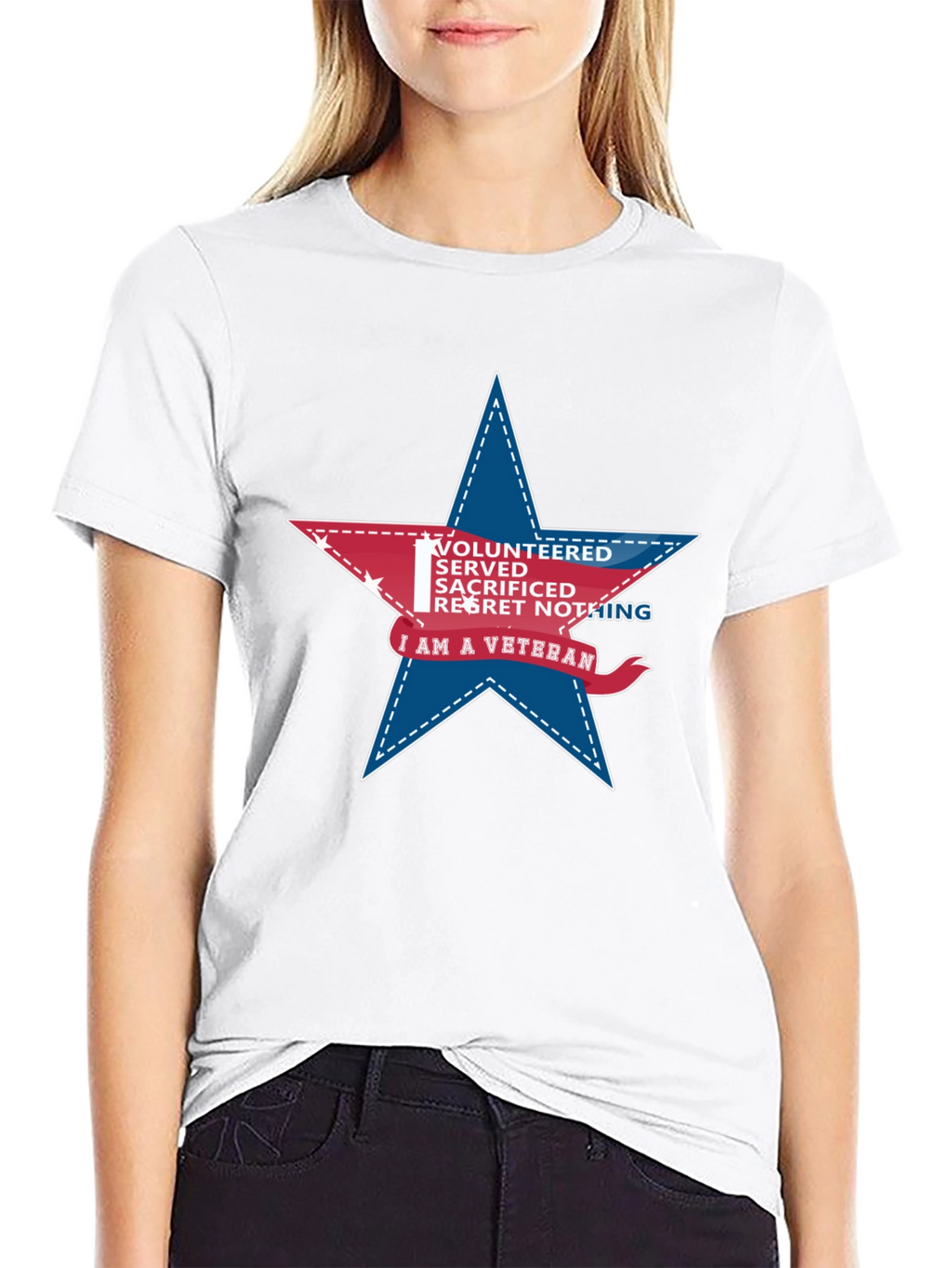 Veteran Star Graphic T-Shirt - Black