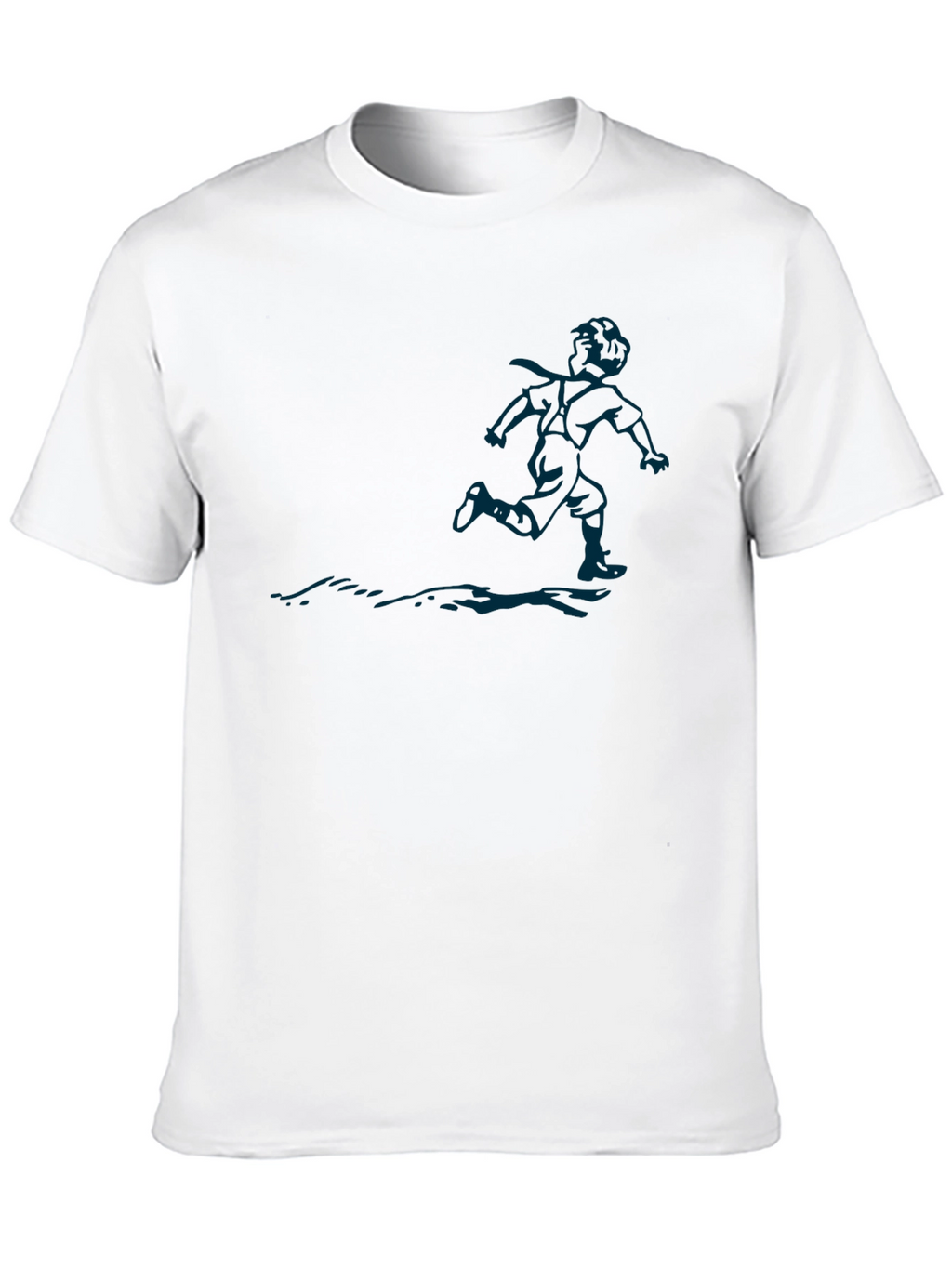 Mens Black T-Shirt with Graphic Print