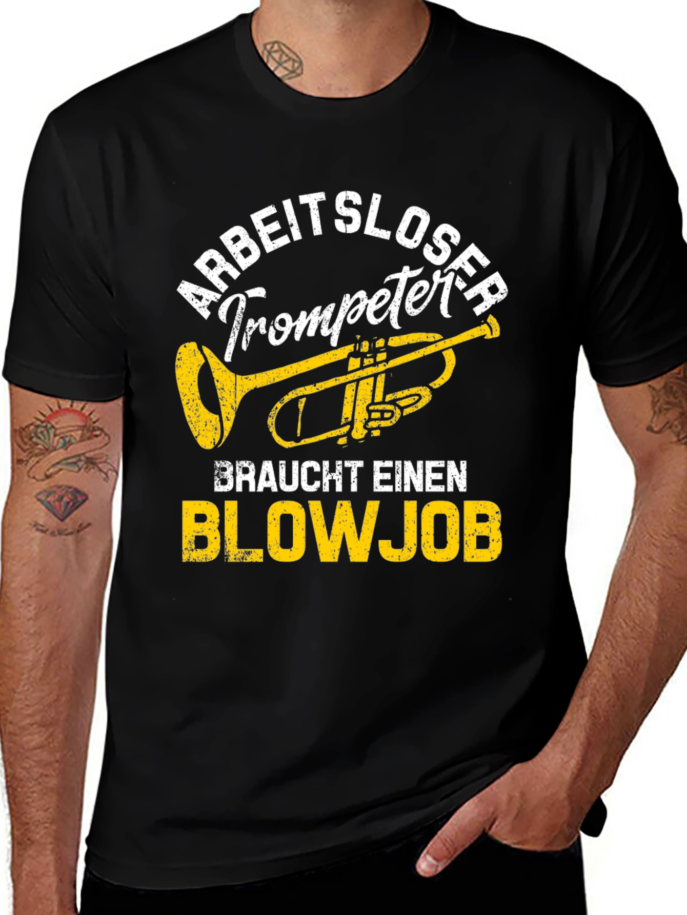 Arbeitsloser Trompeter Blowjob T-Shirt