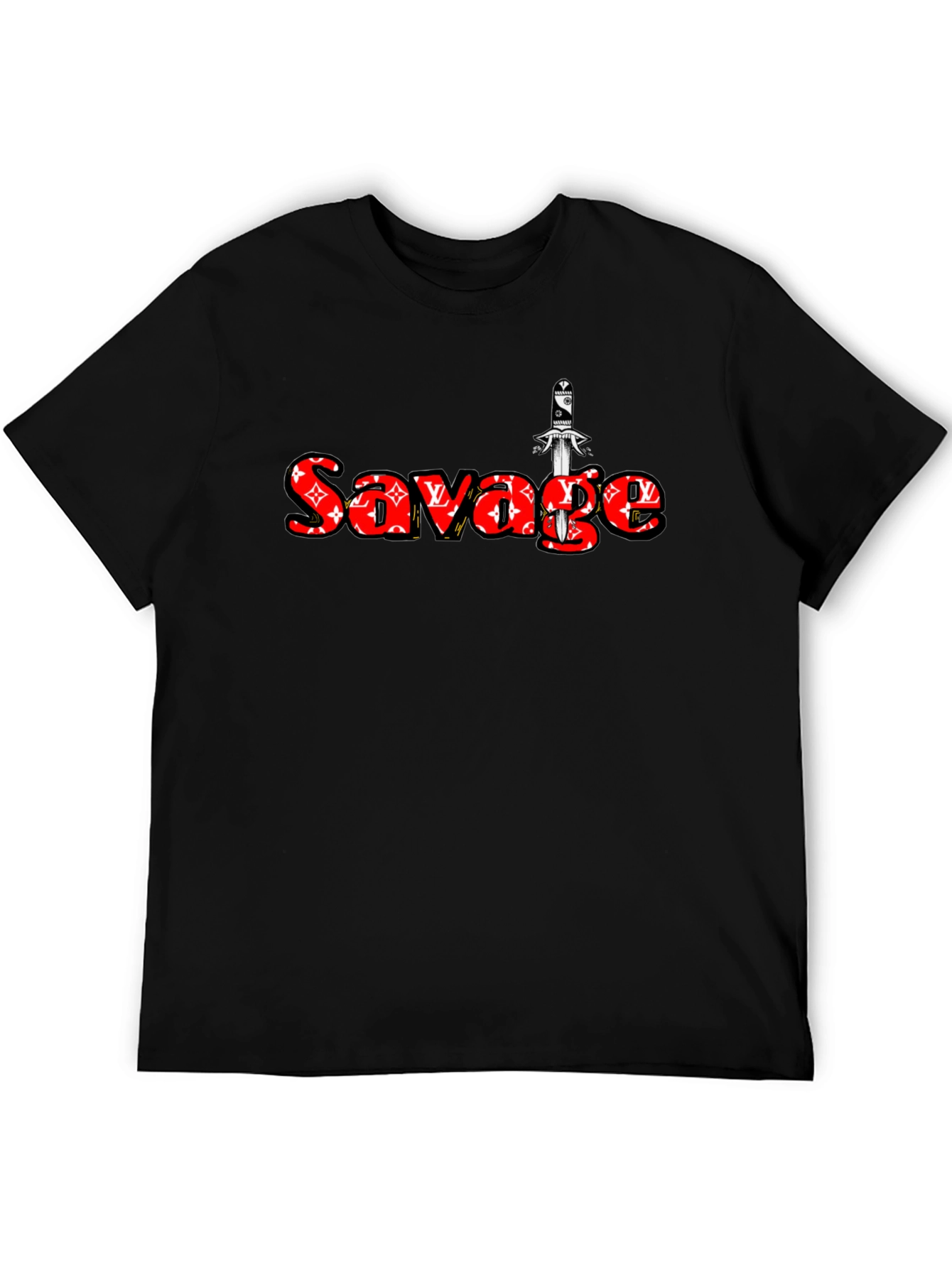 Savage Graphic Print Black T-Shirt