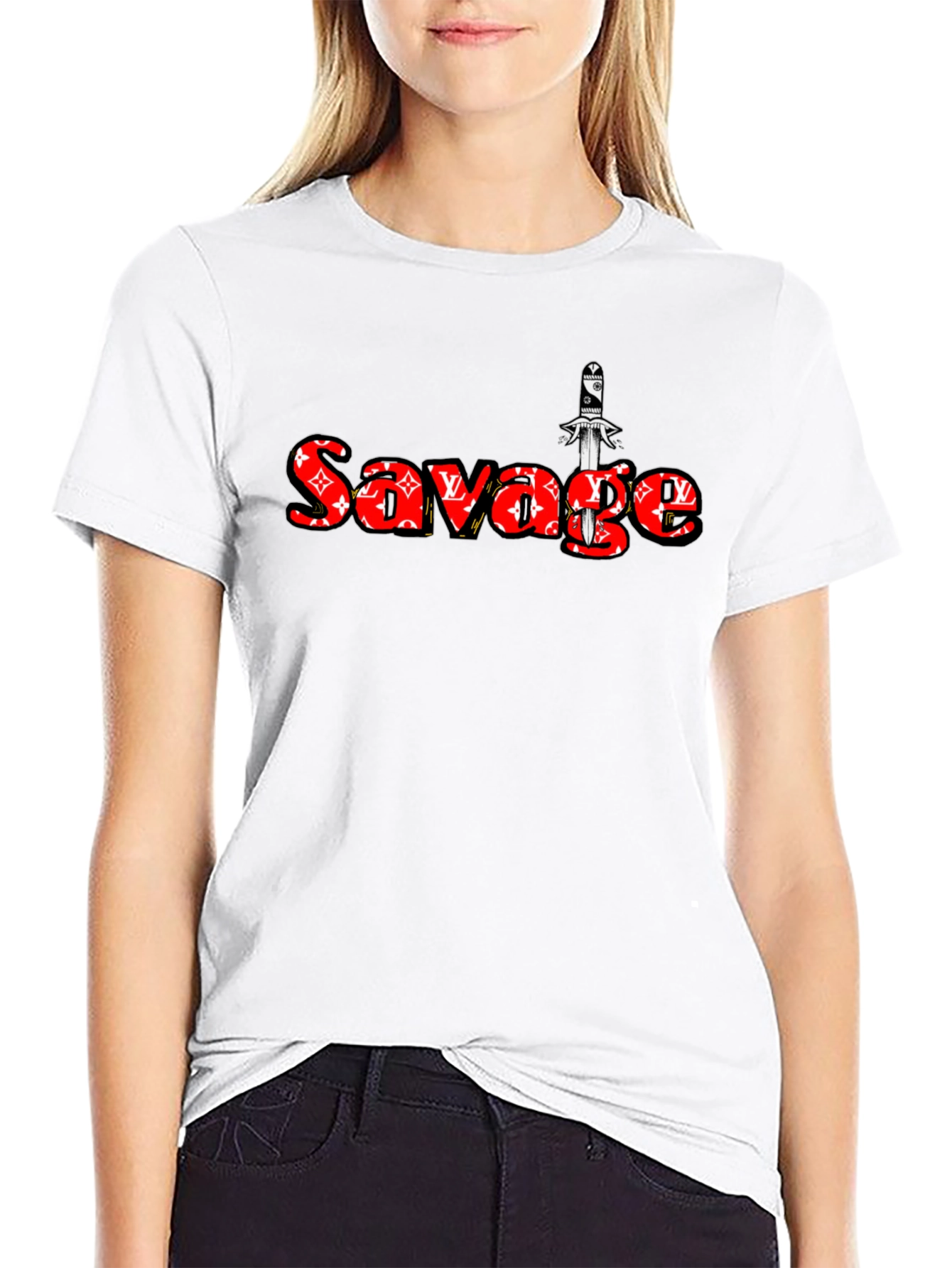 Savage Graphic Print Black T-Shirt