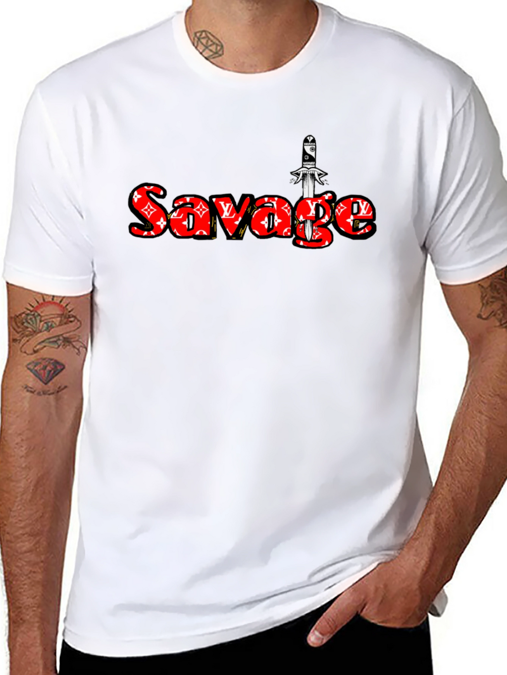 Savage Graphic Print Black T-Shirt