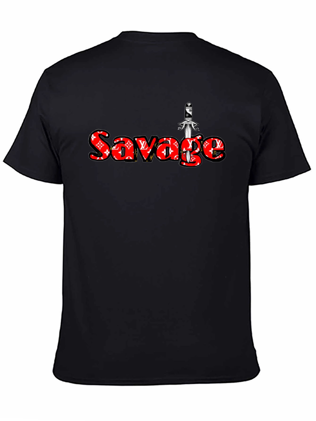 Savage Graphic Print Black T-Shirt