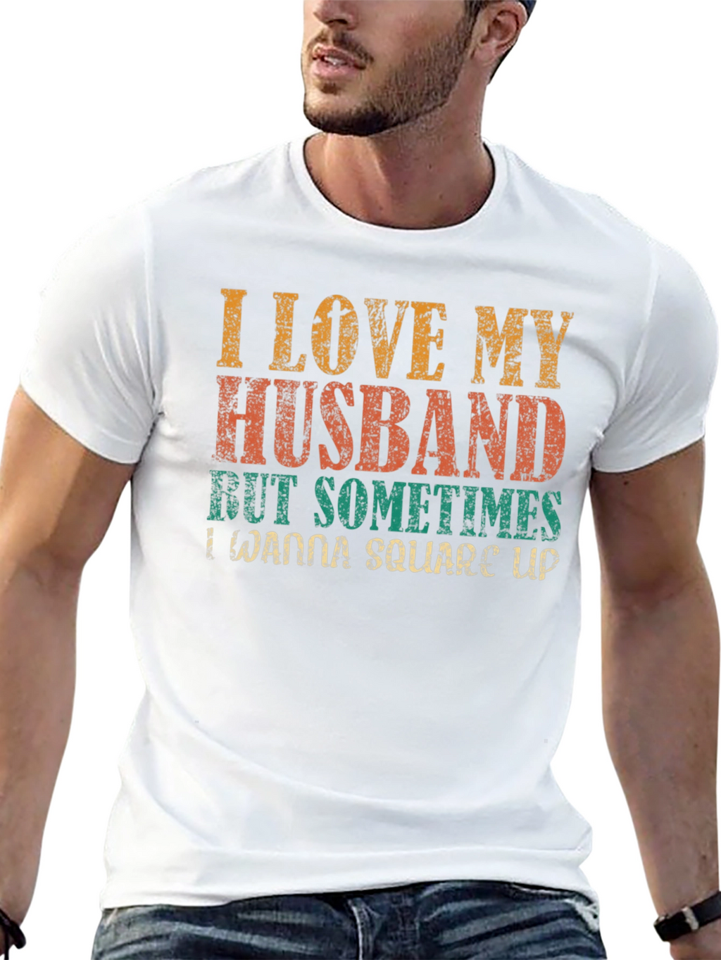 I Love My Husband T-Shirt Funny Wife Tee