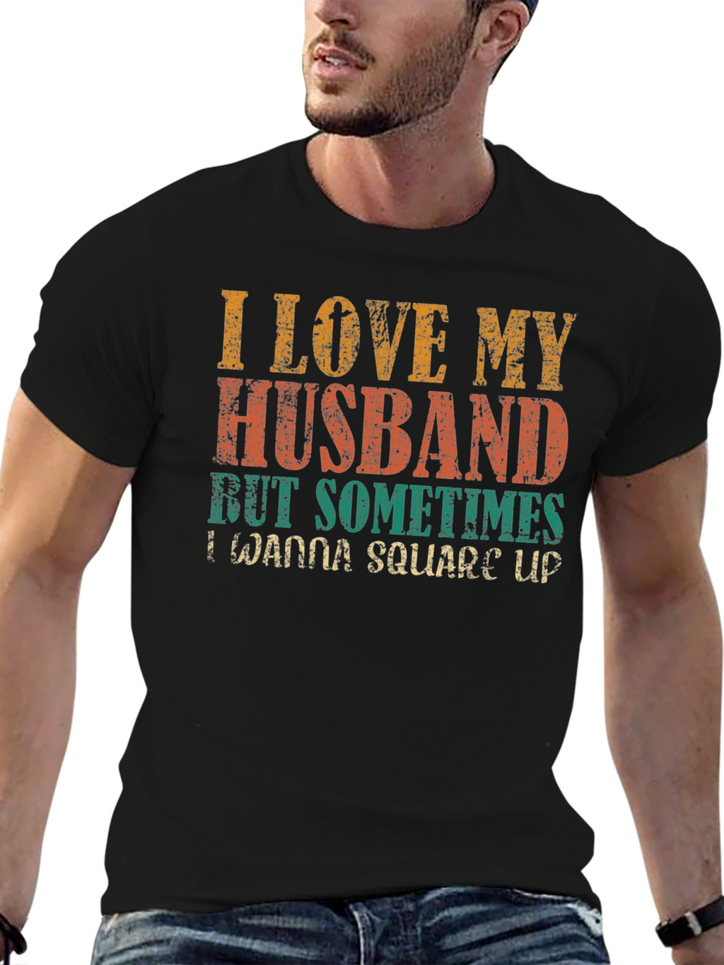 I Love My Husband T-Shirt Funny Wife Tee