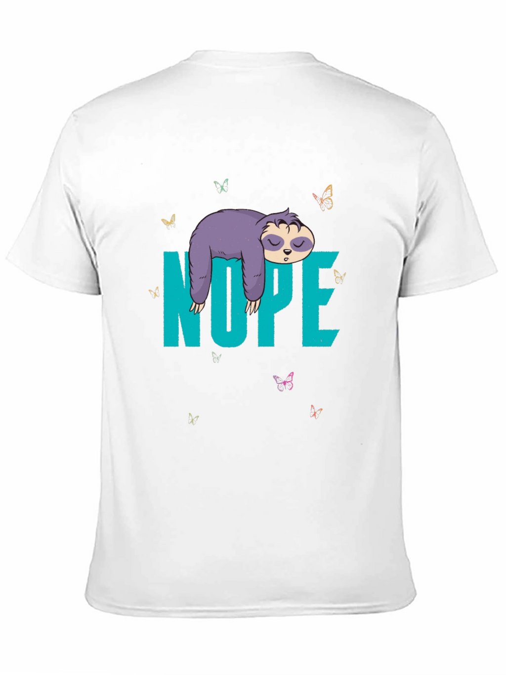 Sloth Nope Graphic Tee - Funny Lazy Animal T-Shirt